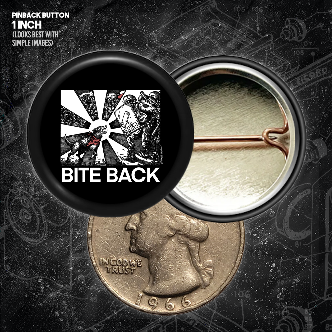 Bite Back - Buttons (1, 1.25, 1.5, & 2.25 Inch)