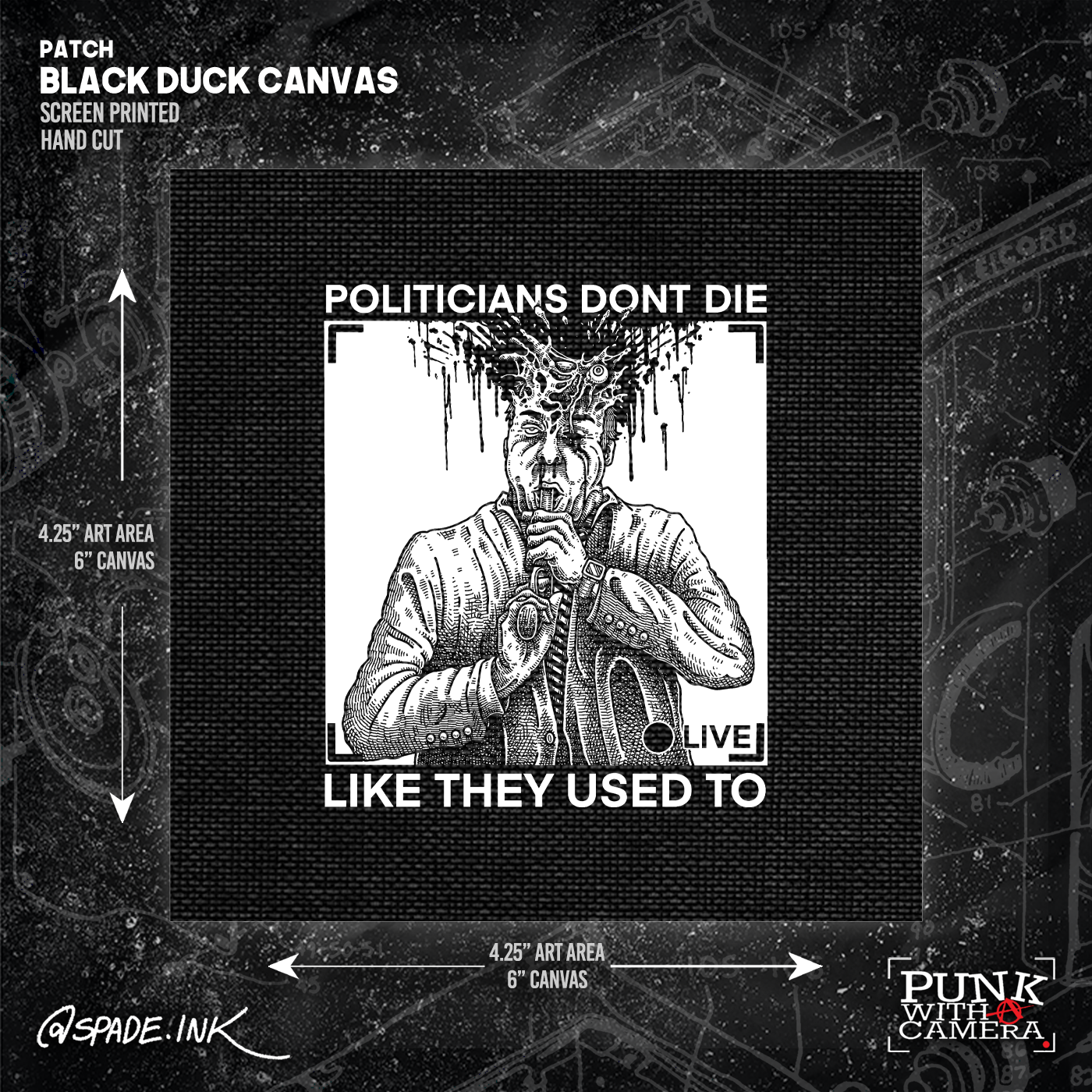 Politicians Don't Die Like They Used To - R. Budd Dwyer - Patch (6x6)