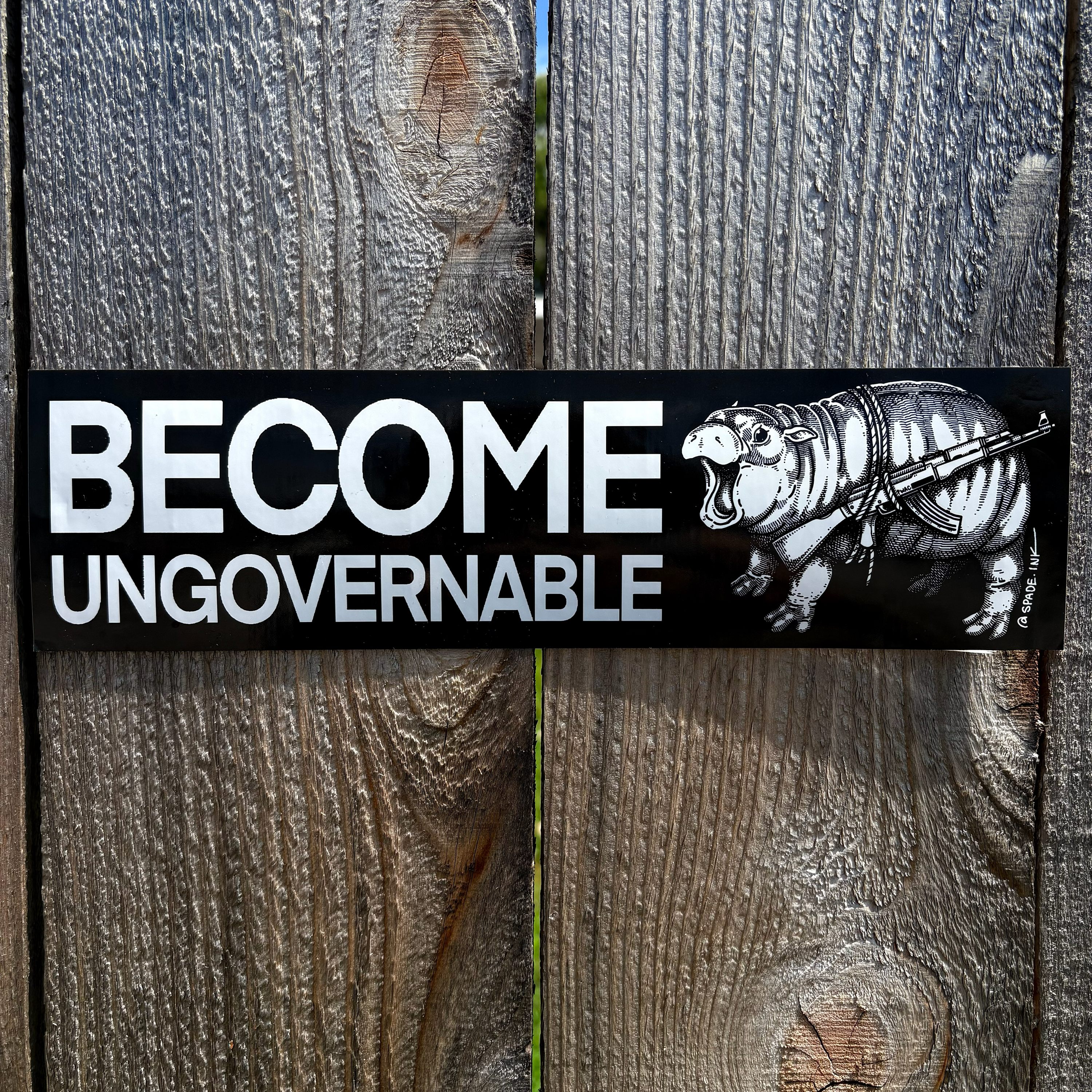 Moo Deng Become Ungovernable - Bumper Sticker (11X3)
