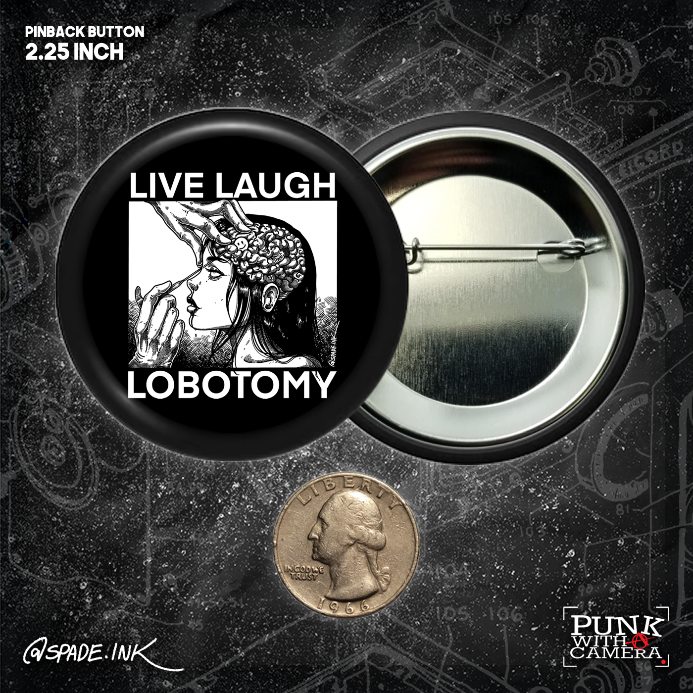 Live Laugh Lobotomy - Buttons (1.5, & 2.25 Inch)