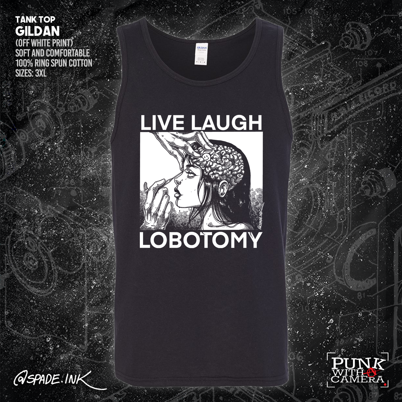 Live Laugh Lobotomy - Spade.Ink