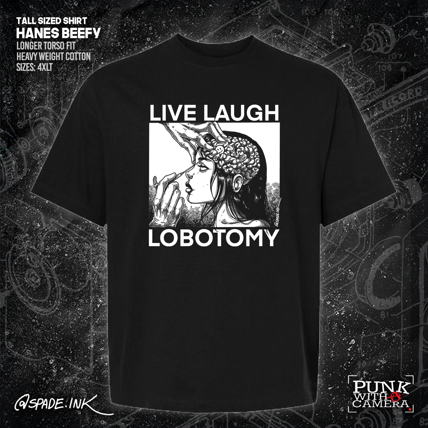Live Laugh Lobotomy - Spade.Ink
