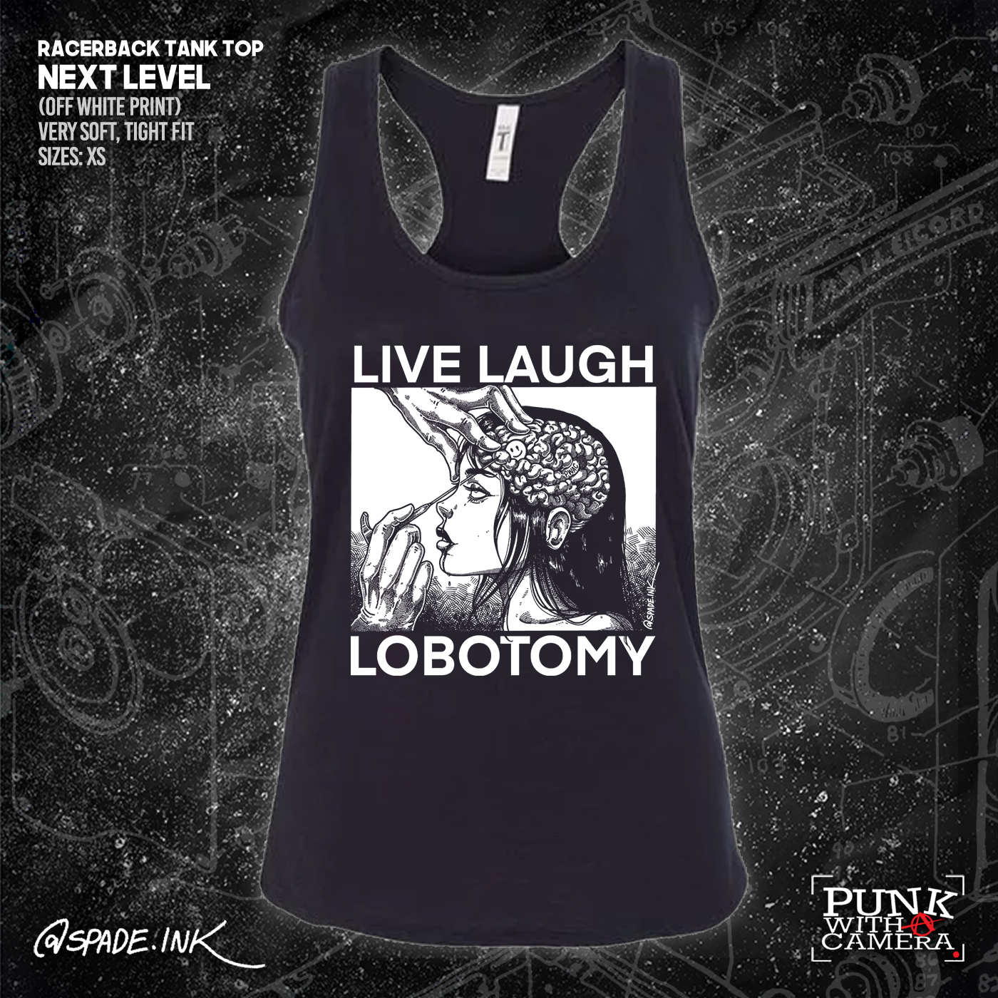 Live Laugh Lobotomy - Spade.Ink