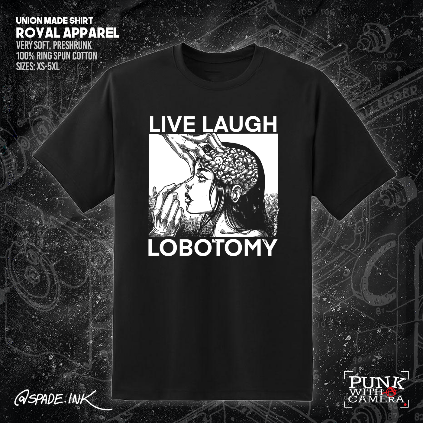 Live Laugh Lobotomy - Spade.Ink
