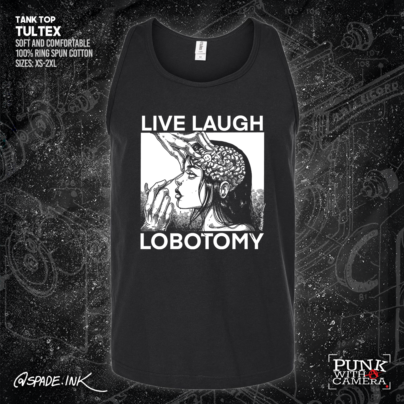 Live Laugh Lobotomy - Spade.Ink