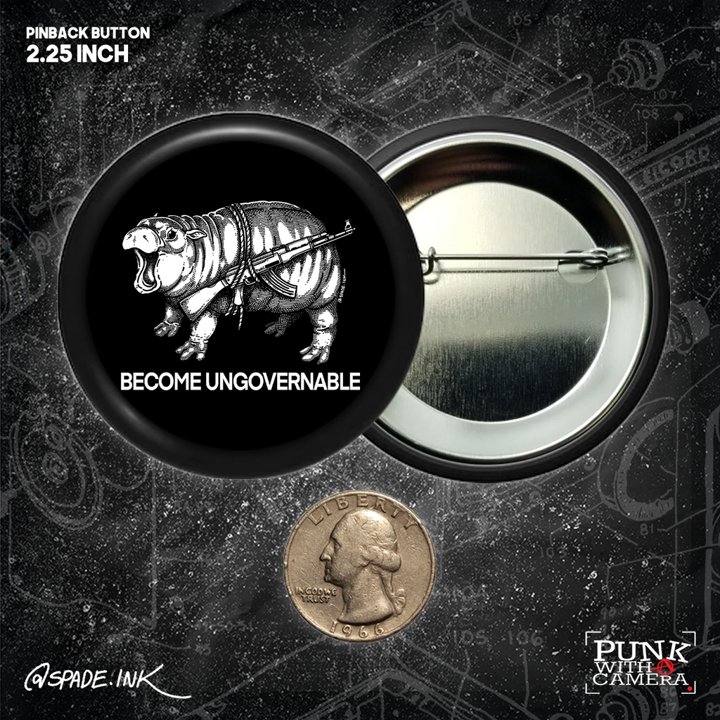 Moo Deng Become Ungovernable - Buttons (1.5 & 2.25 Inch)