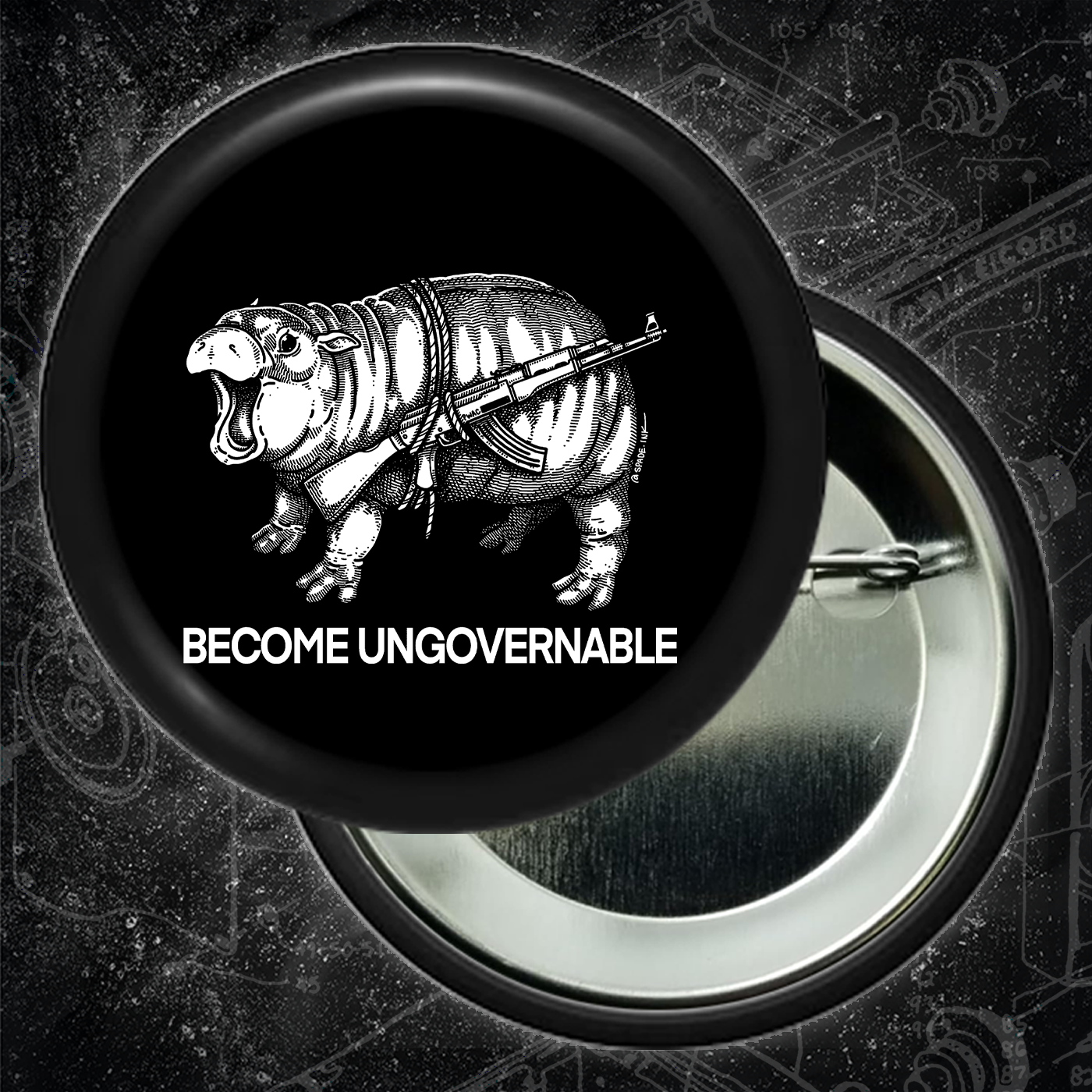 Moo Deng Become Ungovernable - Buttons (1.5 & 2.25 Inch)