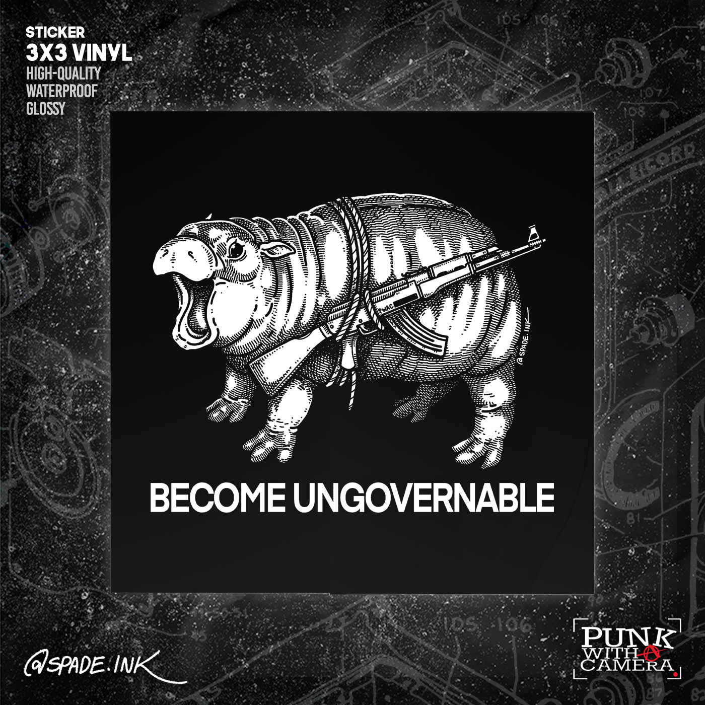 Moo Deng Become Ungovernable - Sticker (3X3)