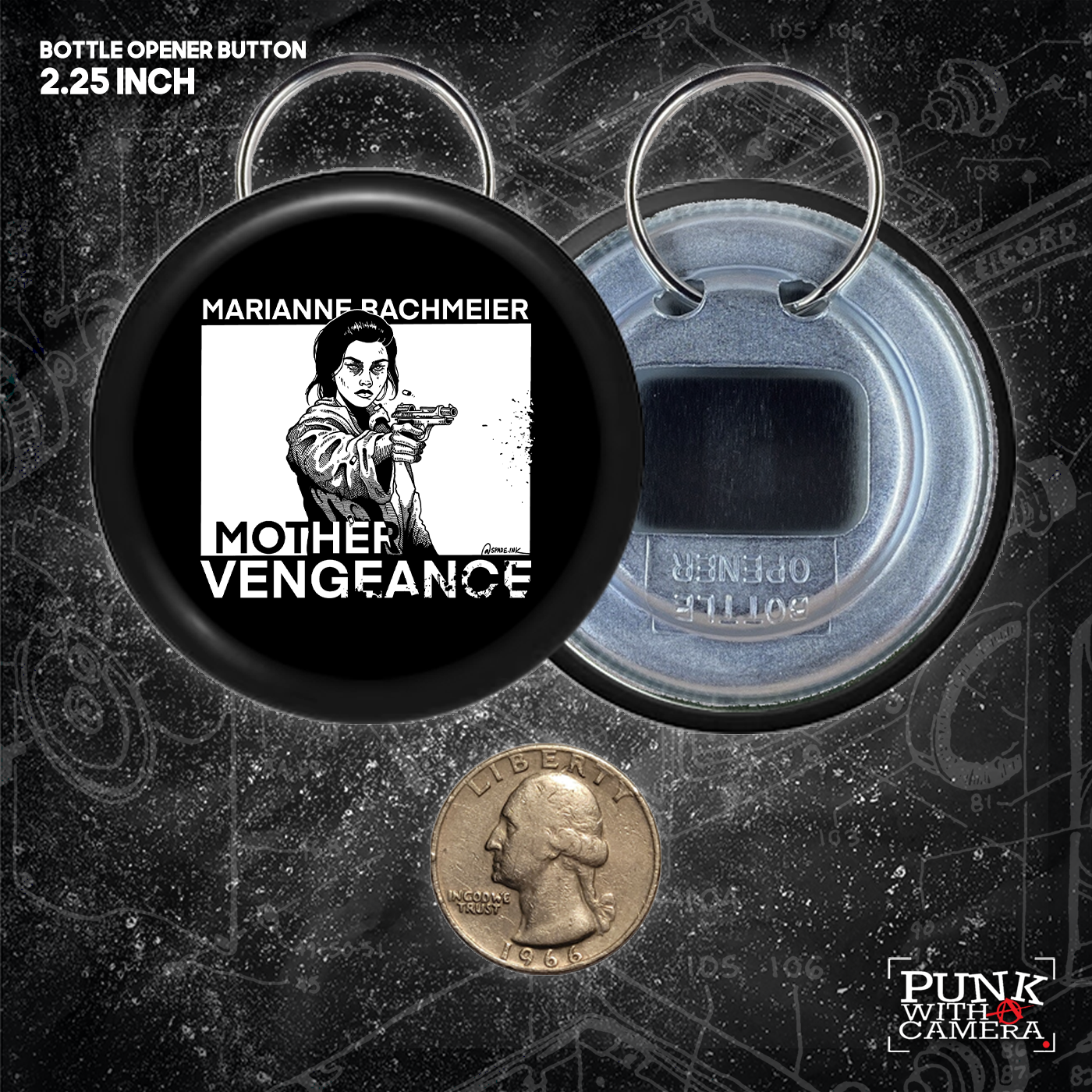Marianne Bachmeier Mother Vengeance - Buttons (1.5 & 2.25 Inch)