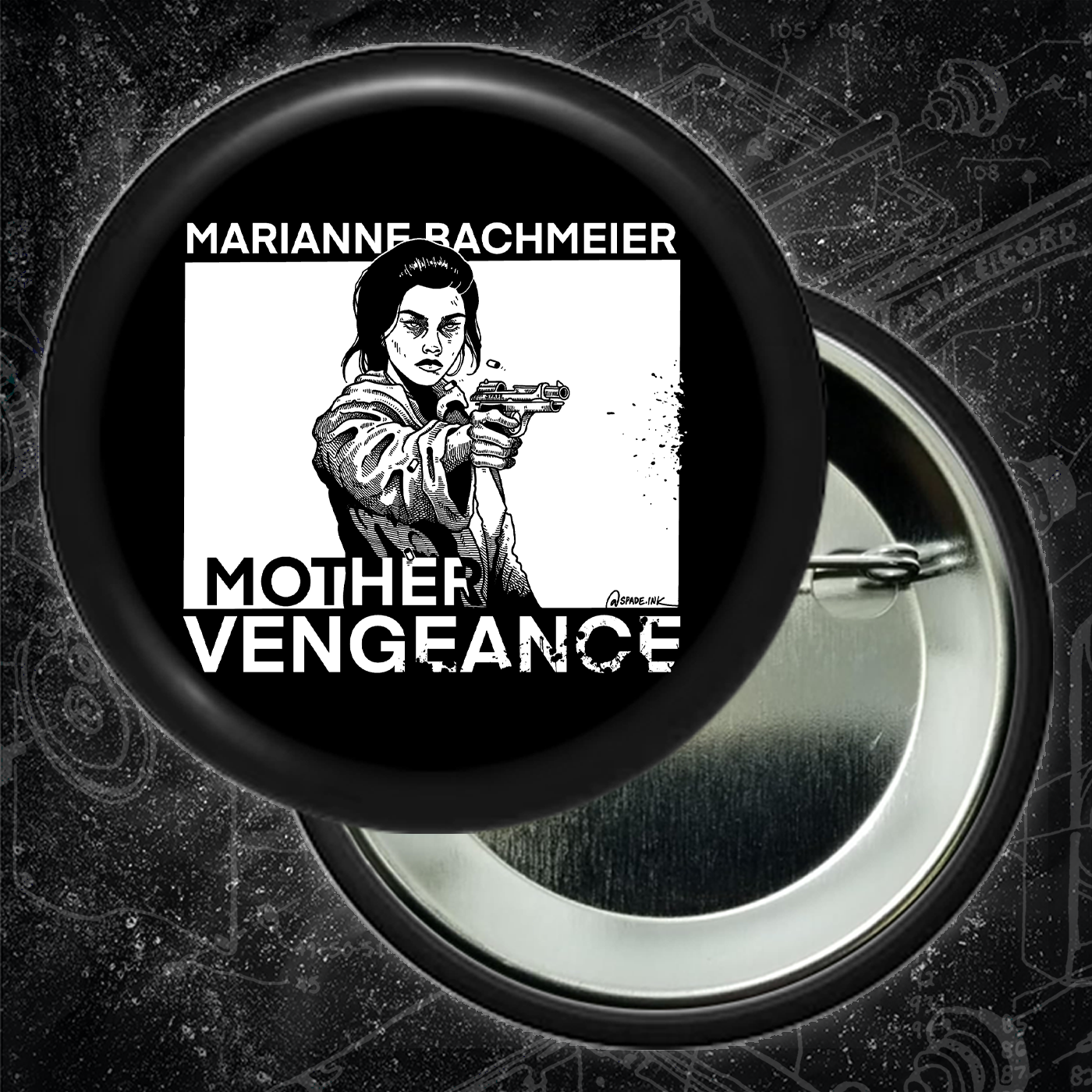 Marianne Bachmeier Mother Vengeance - Buttons (1.5 & 2.25 Inch)