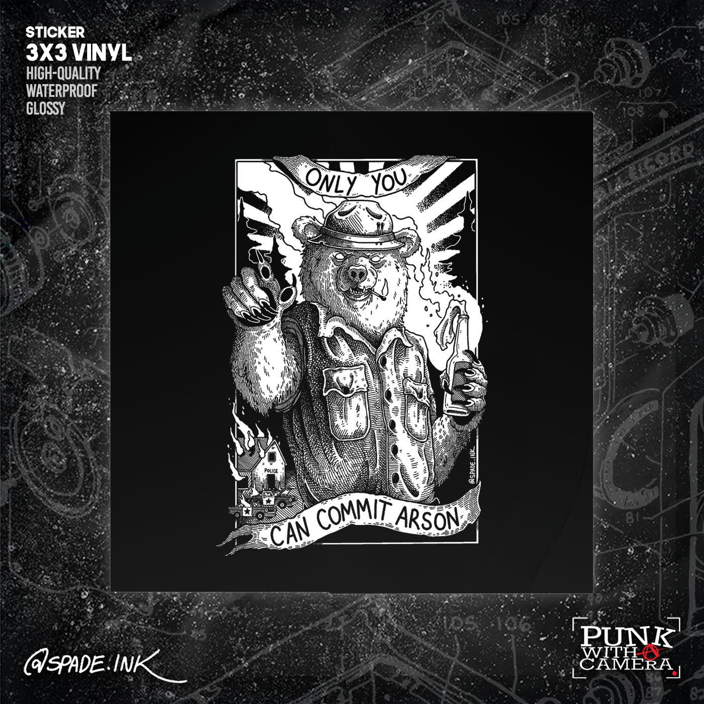 Only You Can Commit Arson - Sticker (3X3) – Punk With A Camera