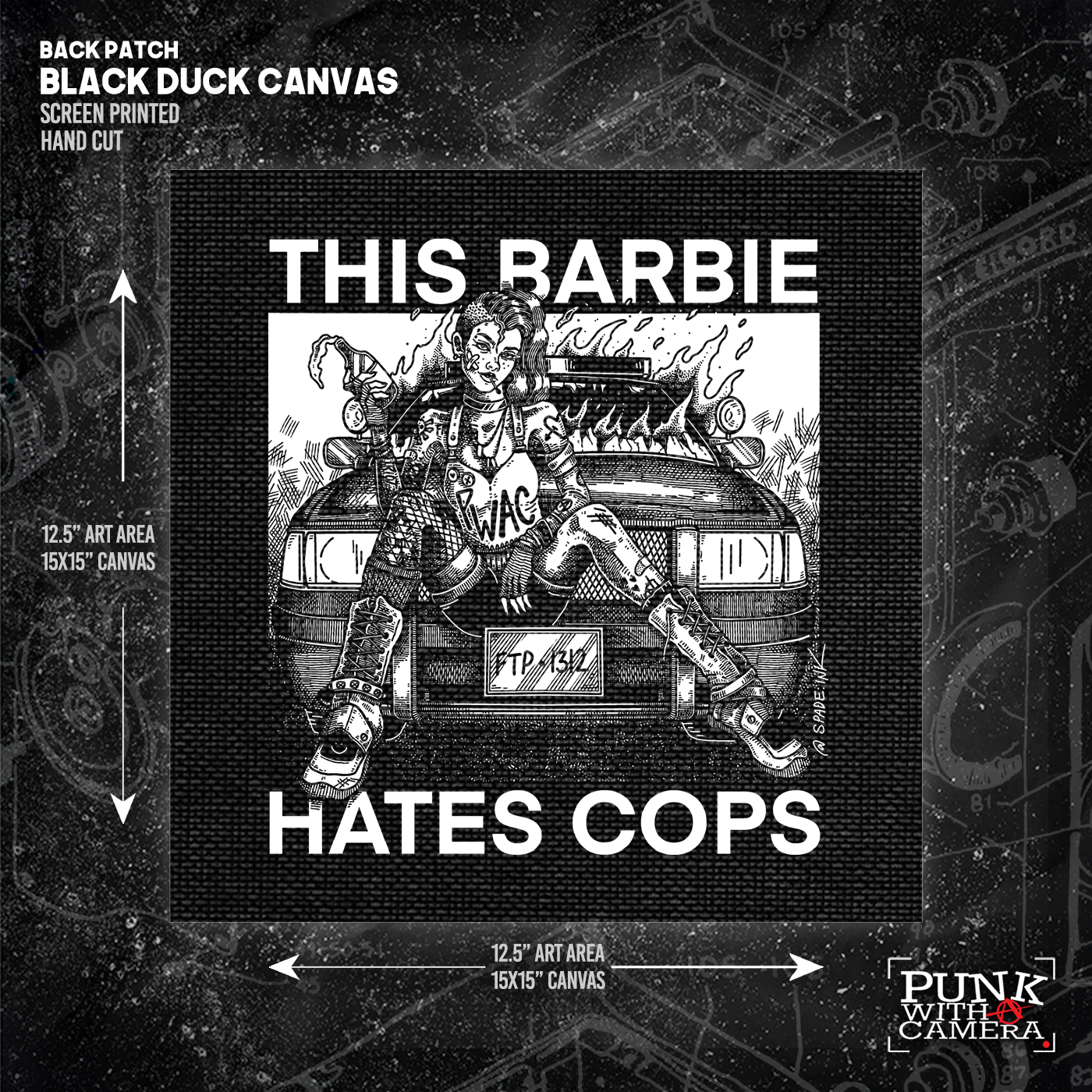 This Barbie Hates Cops - Backpatch
