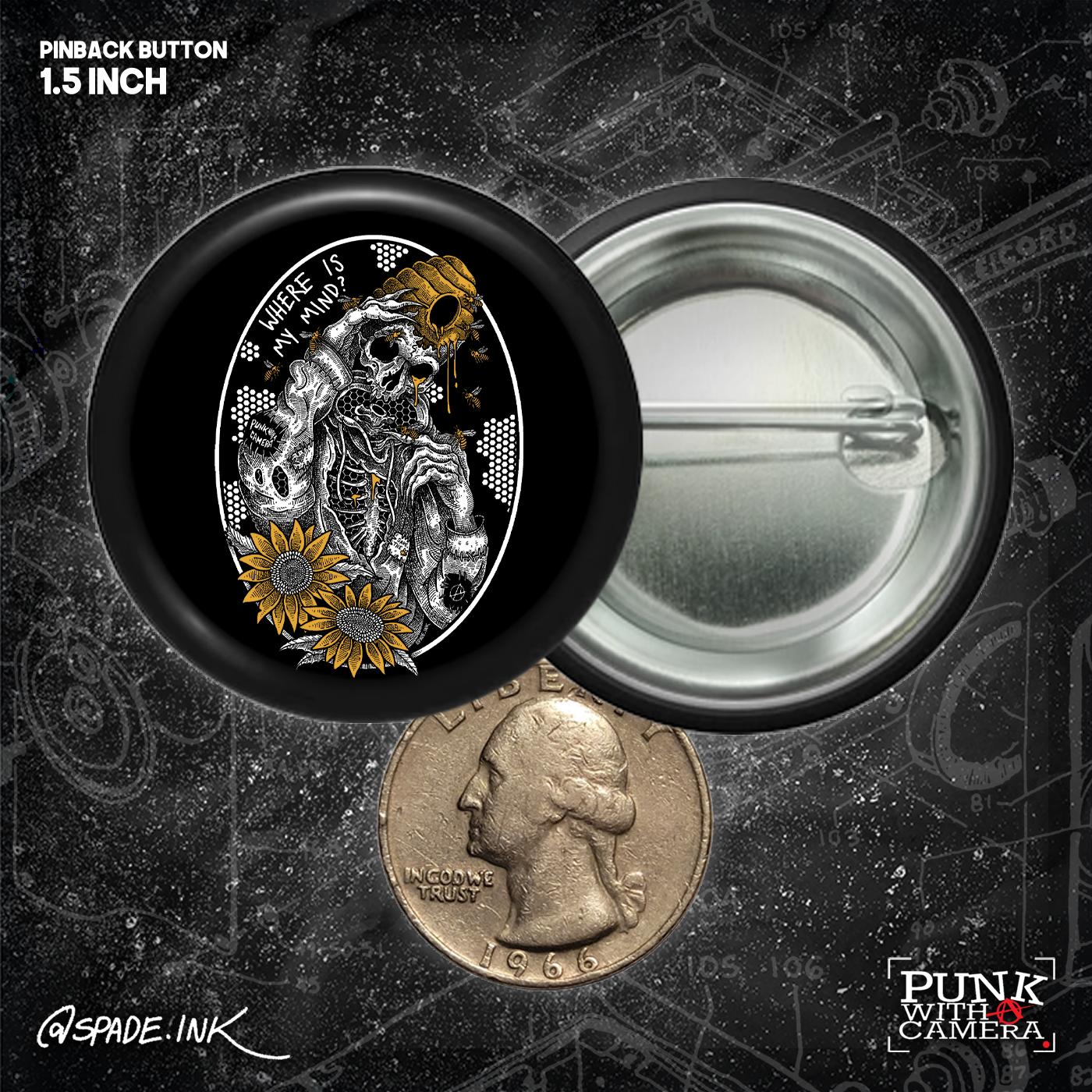 Where Is My Mind - Buttons (1.5, & 2.25 Inch)