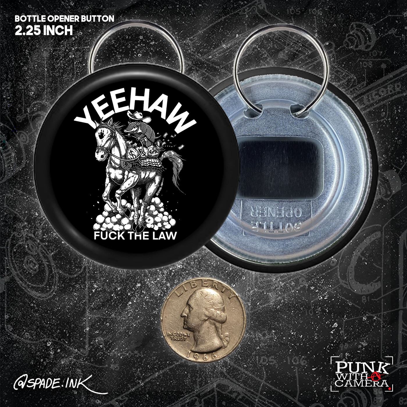 Yeehaw Fuck The Law - Buttons (1, 1.5, & 2.25 Inch)