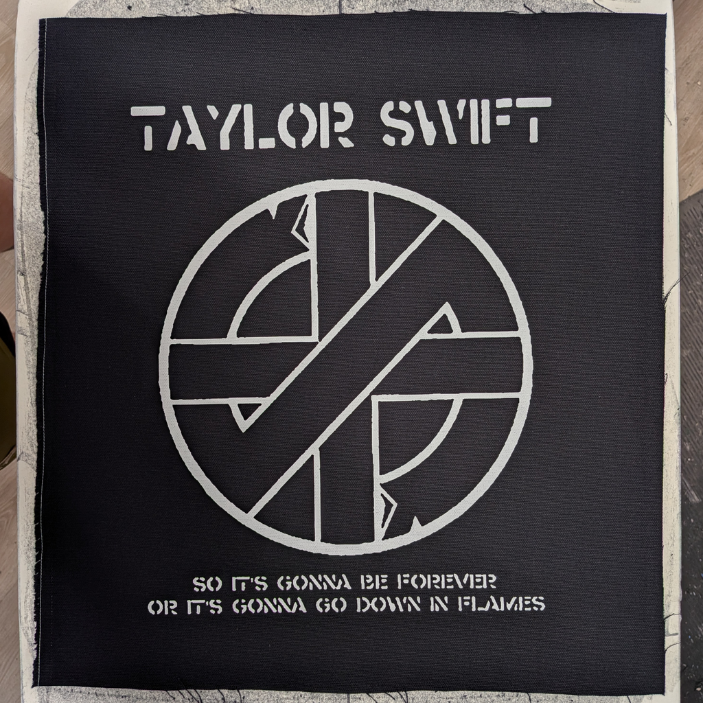 Taylor Swift // Crass Go Down In Flames - Backpatch
