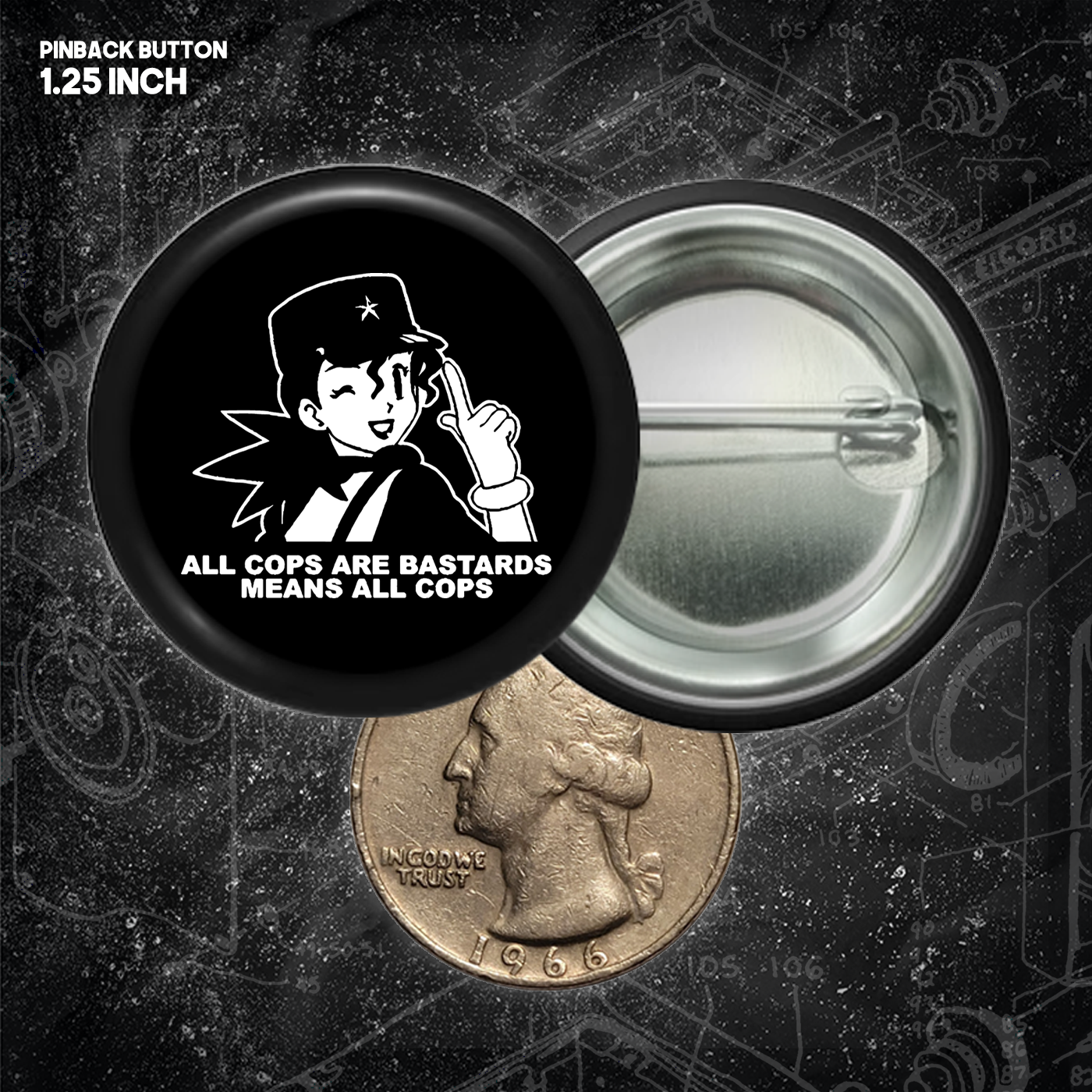 Jenny ACAB  - Buttons (1.5 & 2.25 Inch)