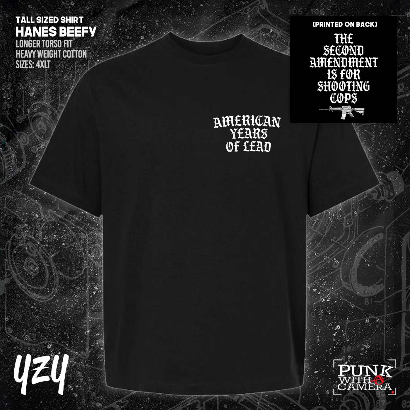 The Second Amendment is For Shooting Cops - Front & Back Print - YZY Prints