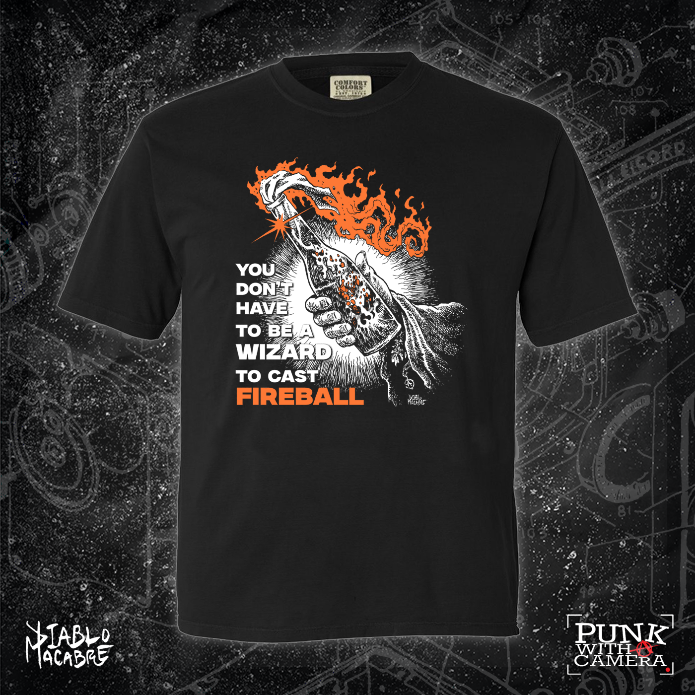 You Don't Need To Be A Wizard To Cast A Fireball - Orange Two Color Version - Diablo Macabre