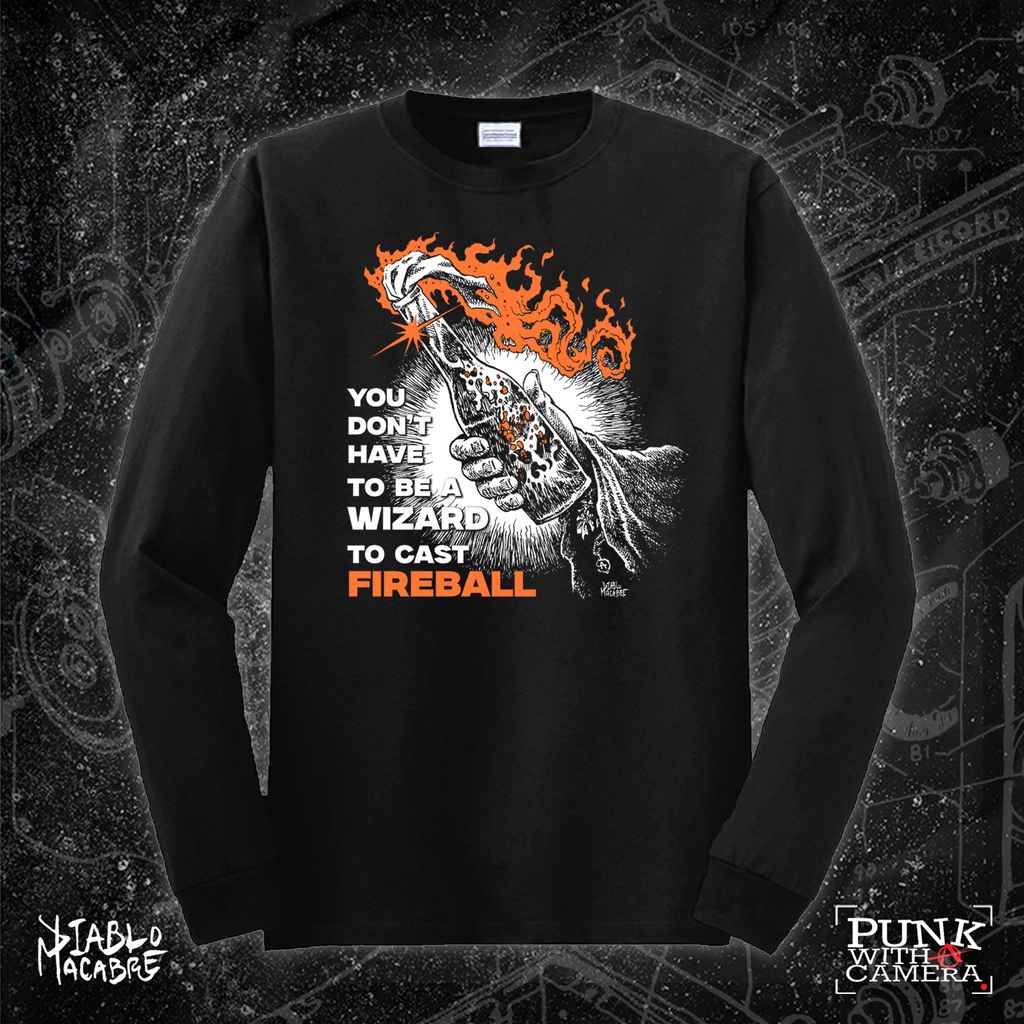 You Don't Need To Be A Wizard To Cast A Fireball - Orange Two Color Version - Diablo Macabre