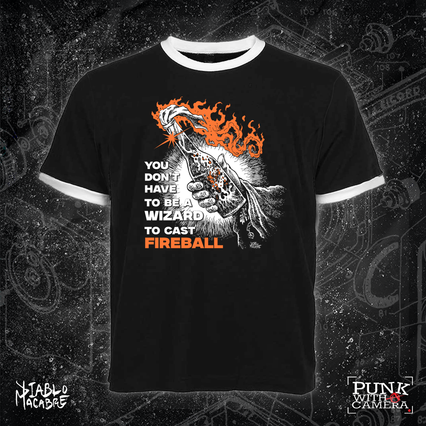 You Don't Need To Be A Wizard To Cast A Fireball - Orange Two Color Version - Diablo Macabre