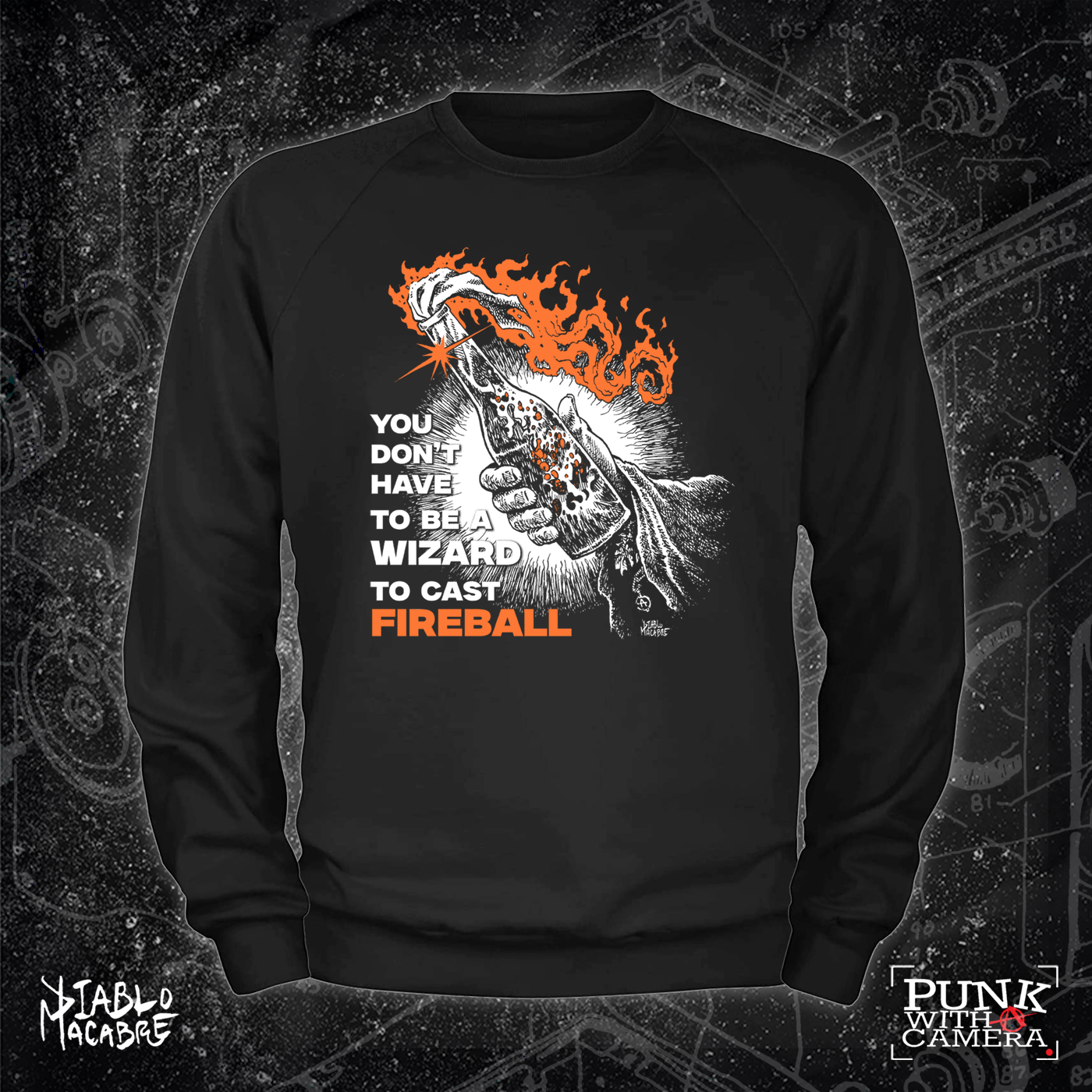 You Don't Need To Be A Wizard To Cast A Fireball - Orange Two Color Version - Diablo Macabre