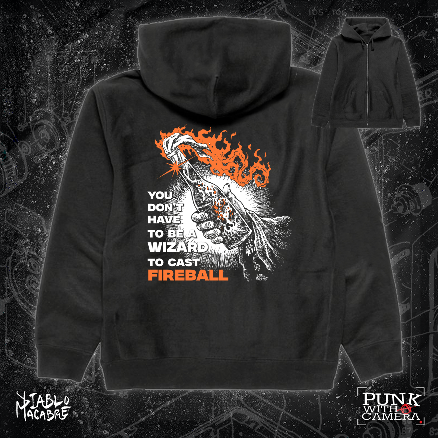 You Don't Need To Be A Wizard To Cast A Fireball - Orange Two Color Version - Diablo Macabre