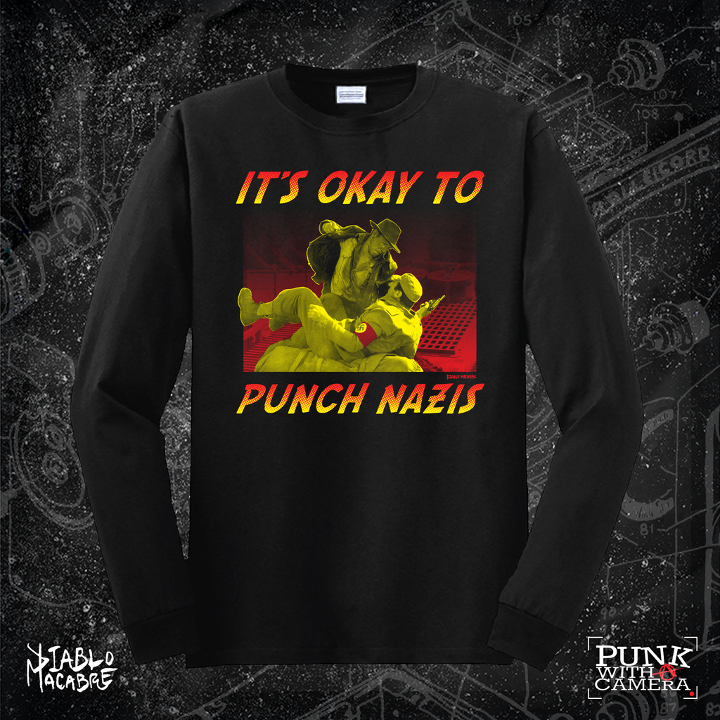 Its Okay To Punch Nazis - Two Color Version - Diablo Macabre