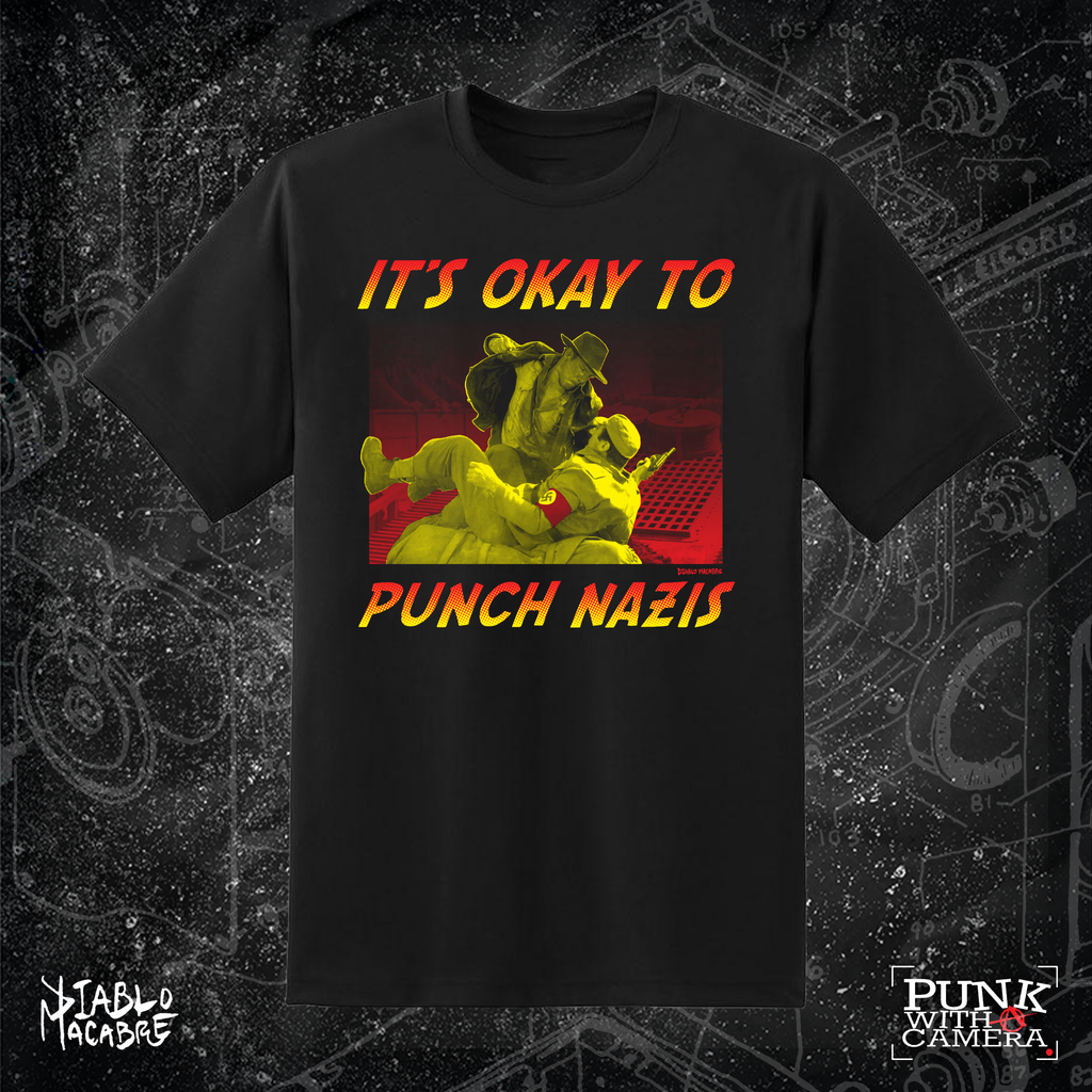 Its Okay To Punch Nazis - Two Color Version - Diablo Macabre