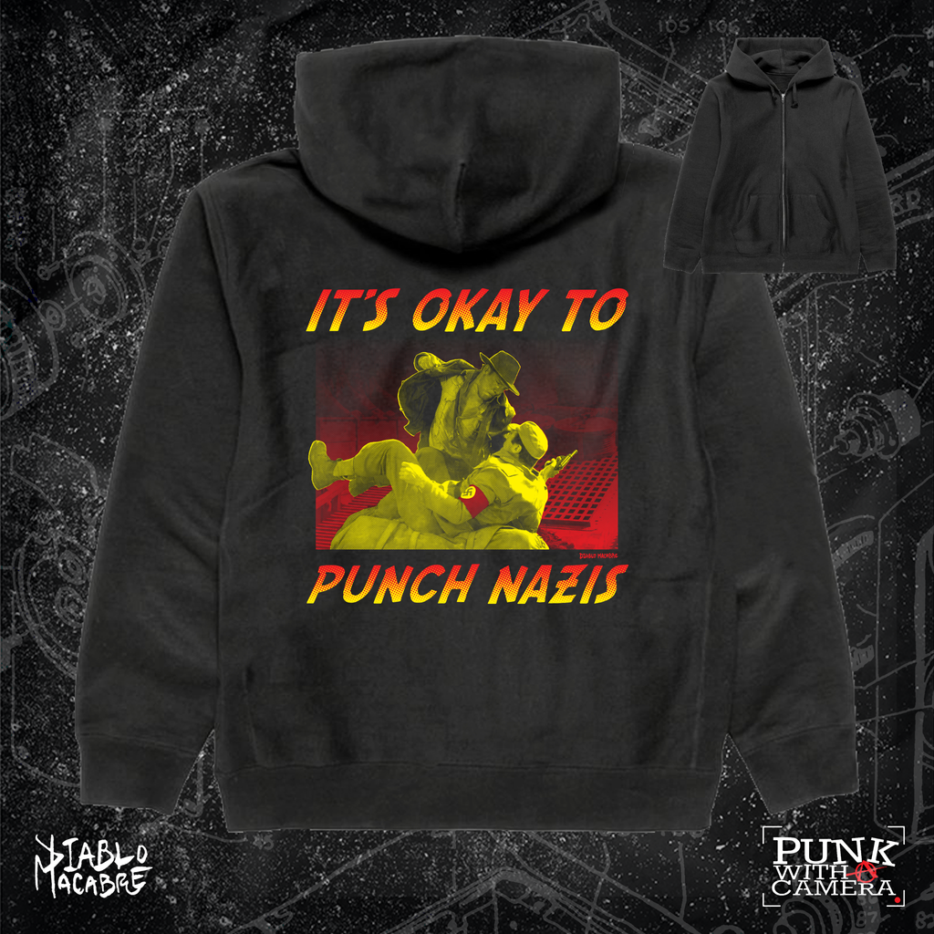 Its Okay To Punch Nazis - Two Color Version - Diablo Macabre
