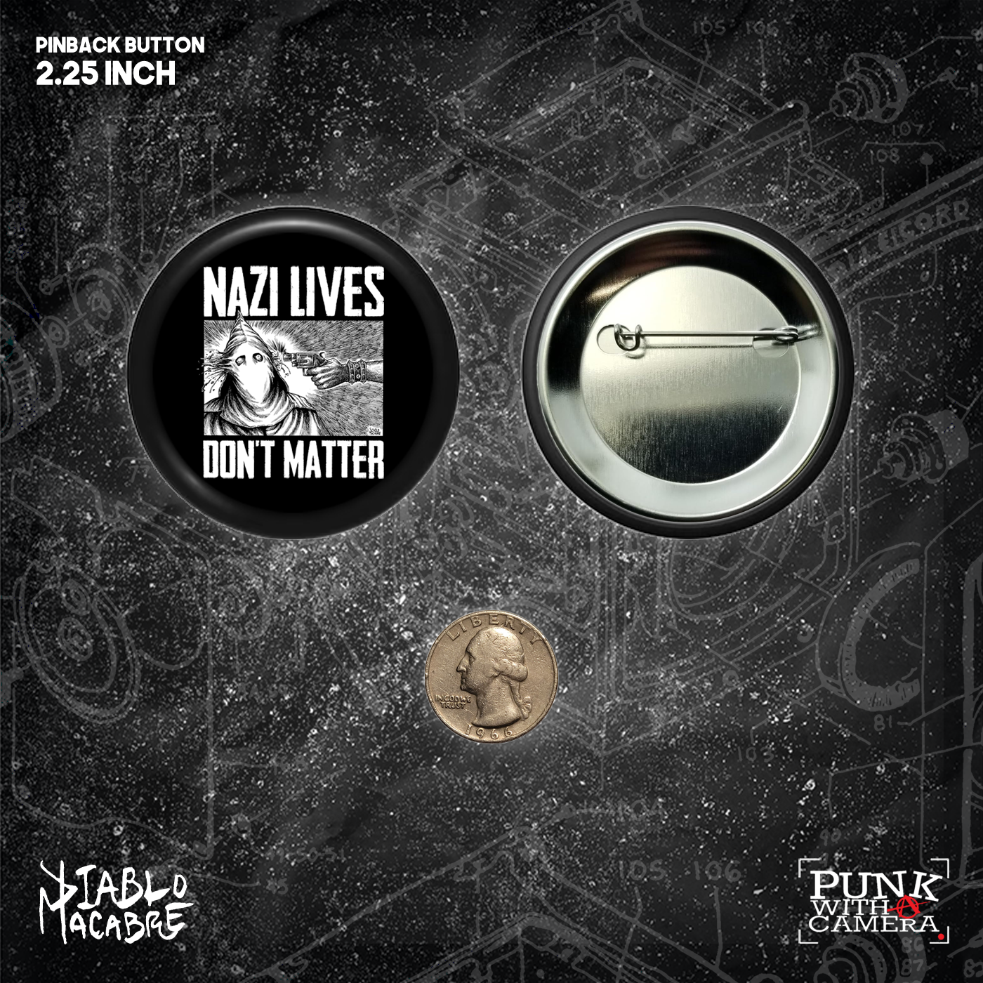 Nazi Lives Don't Matter - Gun - Buttons (1, 1.25 1.5, & 2.25 Inch)