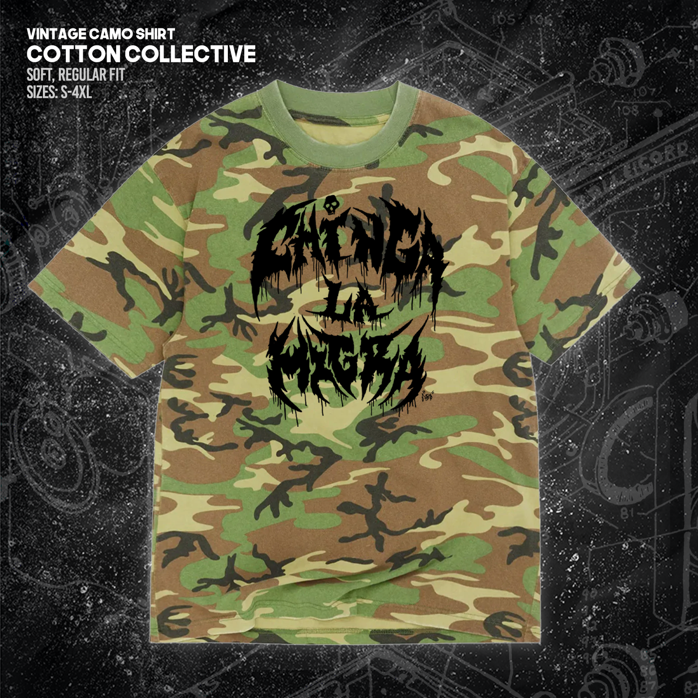 Chinga La Migra - Metal Font - Era Ov Failure - Mutual Aid Design