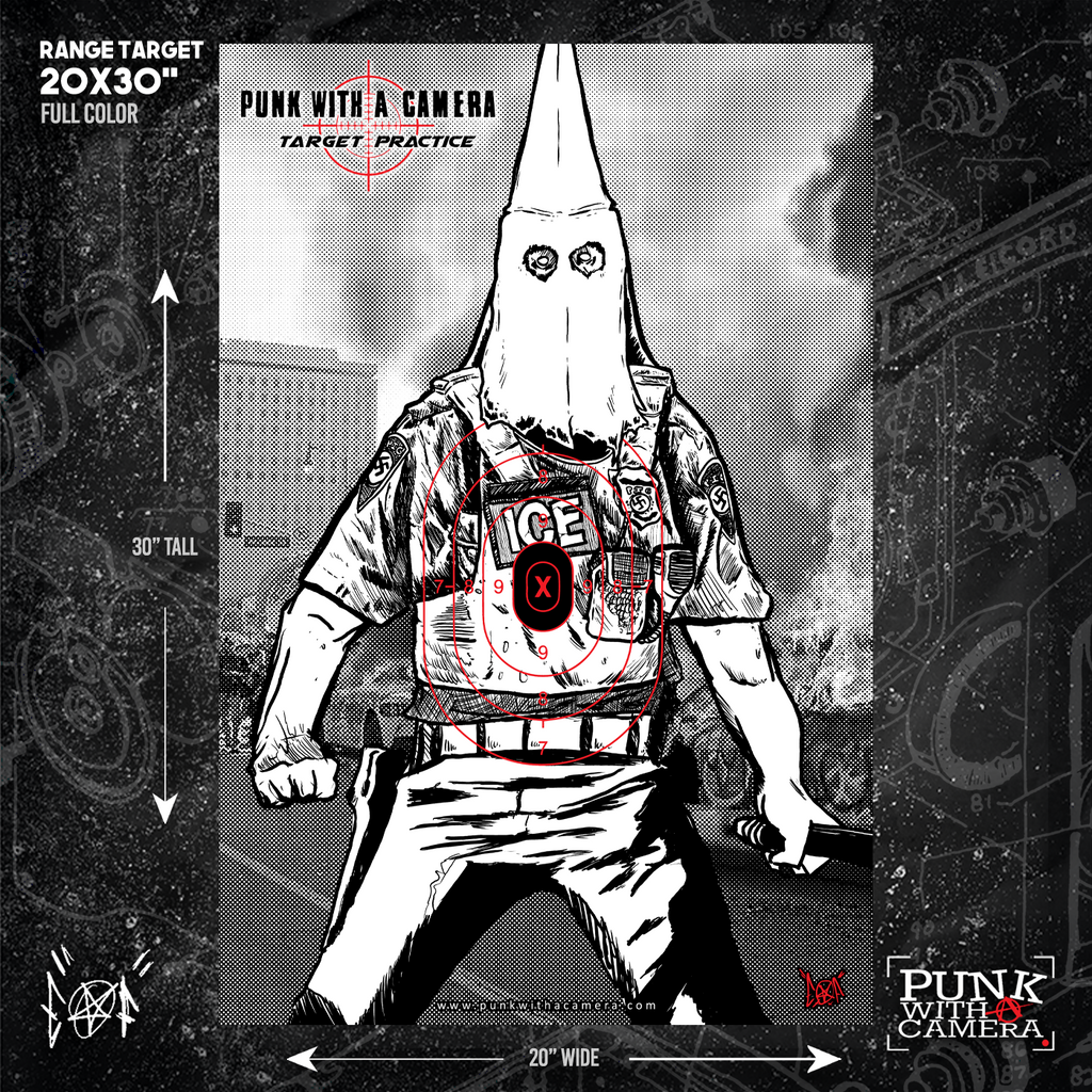 Anti Fascist // Anti Racist - Gun Range Target