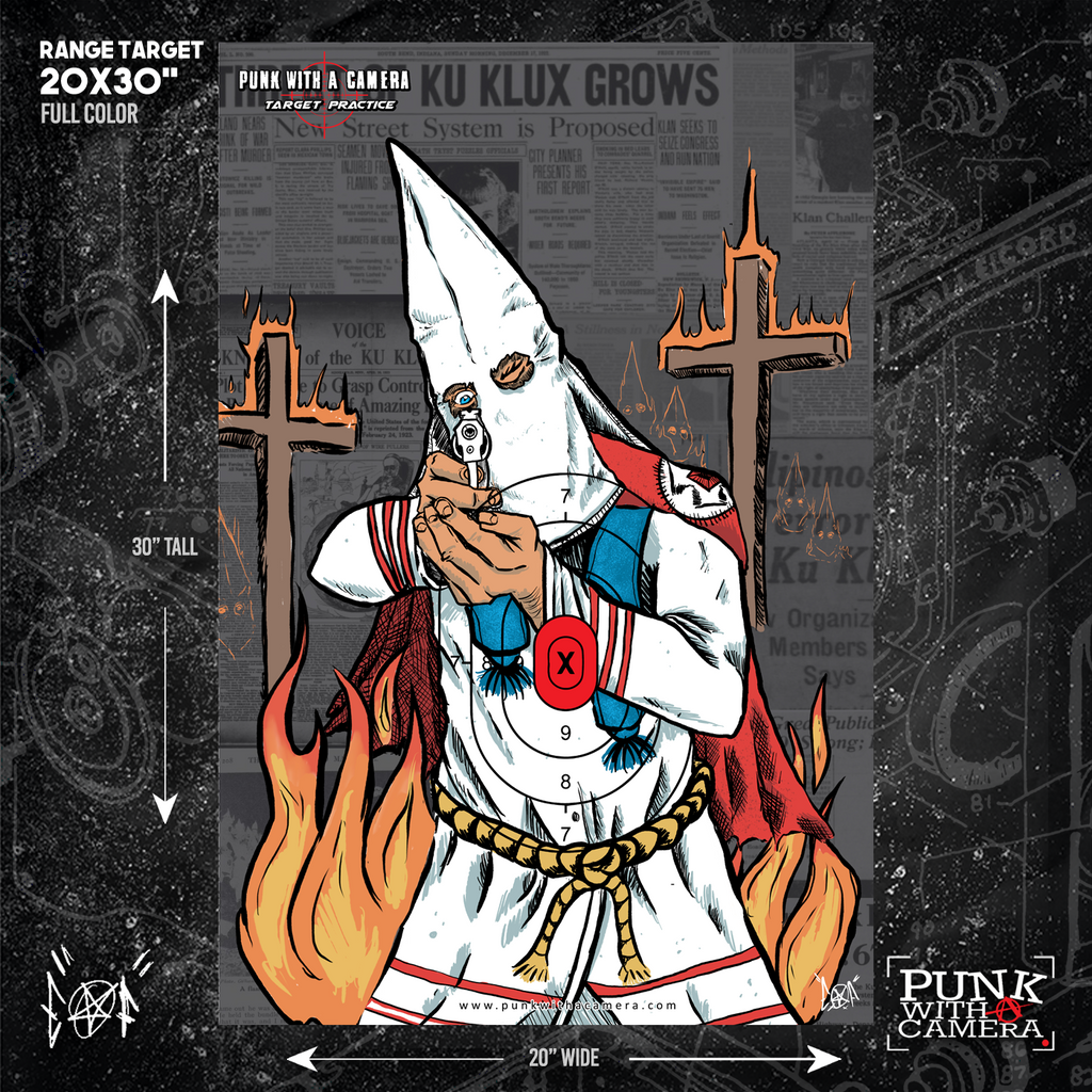 Klansman With A Pistol - Gun Range Target
