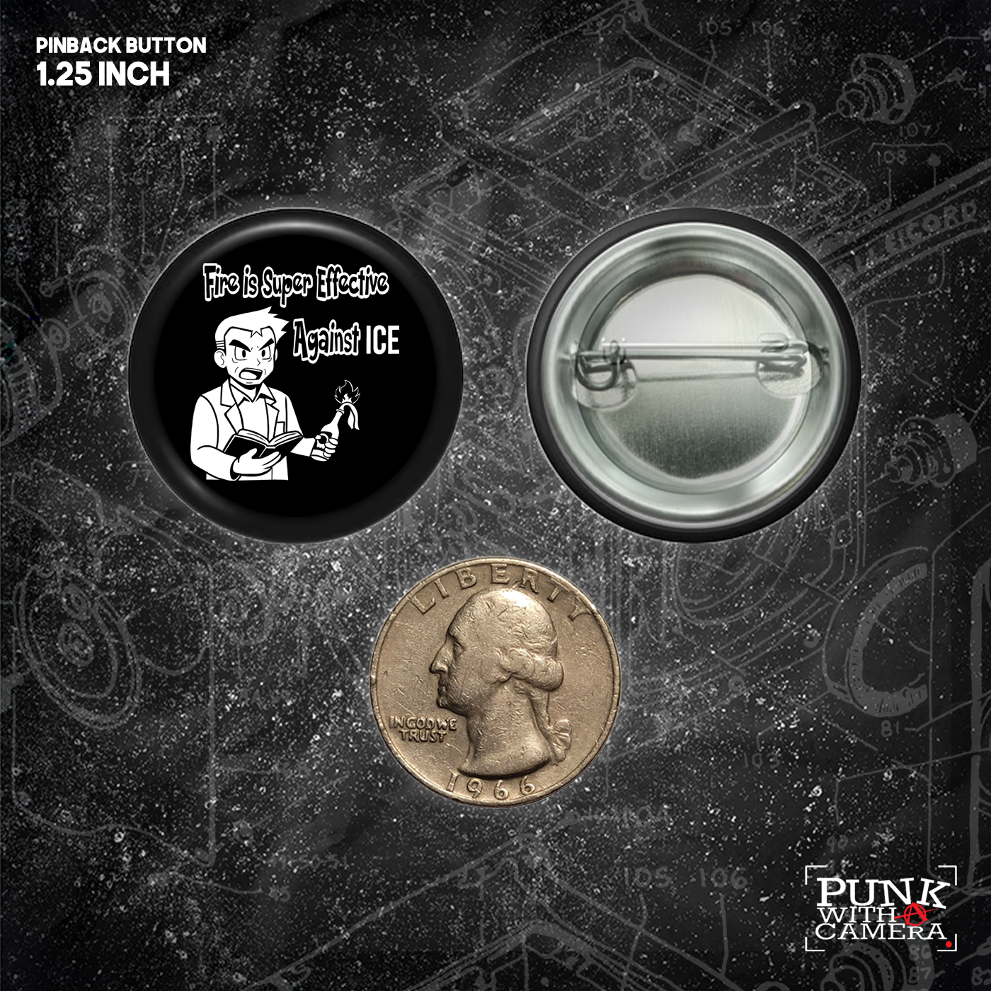 Fire Is Super Effective Against Ice  - Buttons (1, 1.25 1.5, & 2.25 Inch)