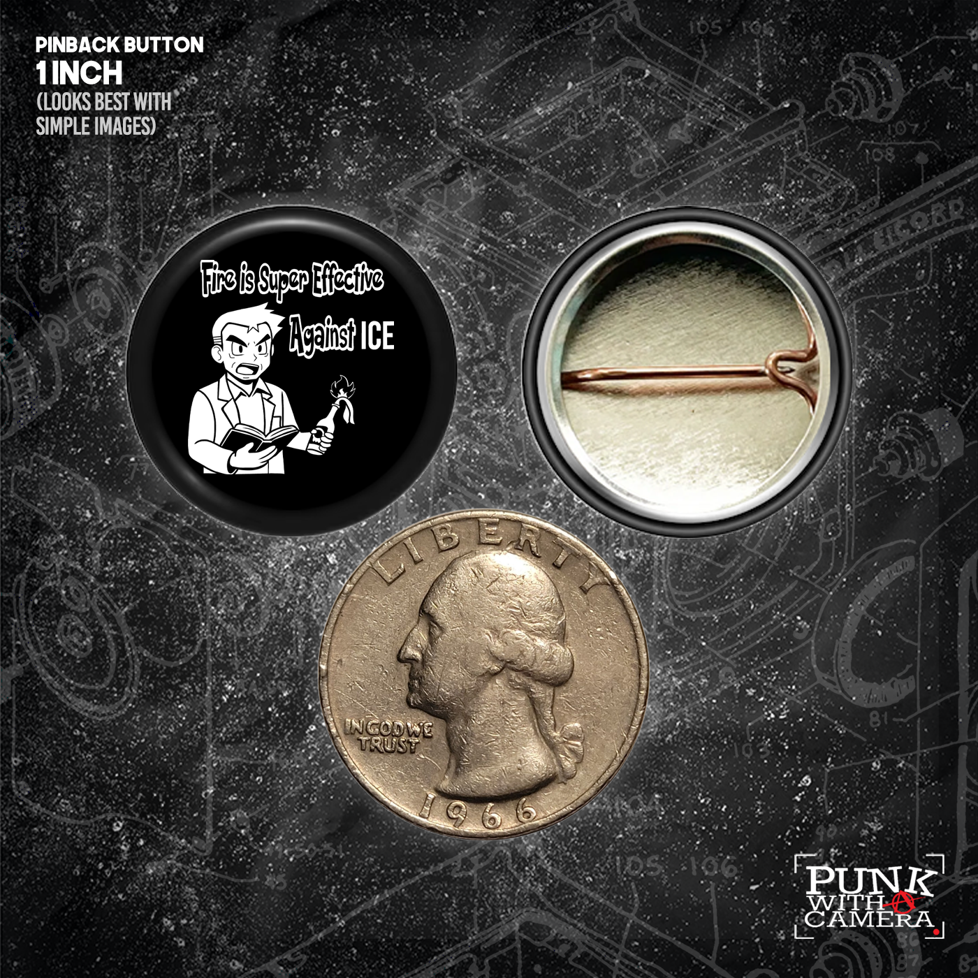 Fire Is Super Effective Against Ice  - Buttons (1, 1.25 1.5, & 2.25 Inch)