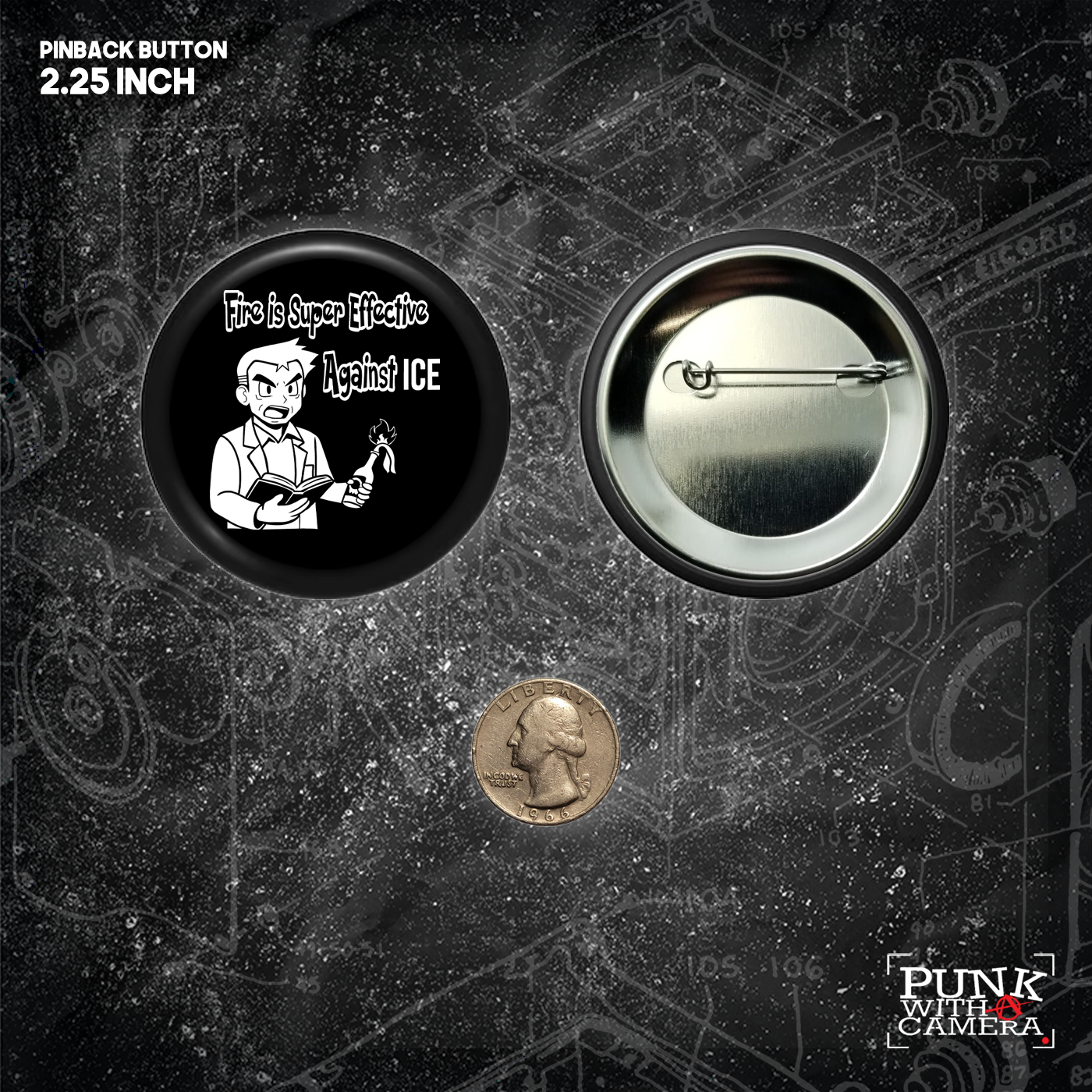 Fire Is Super Effective Against Ice  - Buttons (1, 1.25 1.5, & 2.25 Inch)