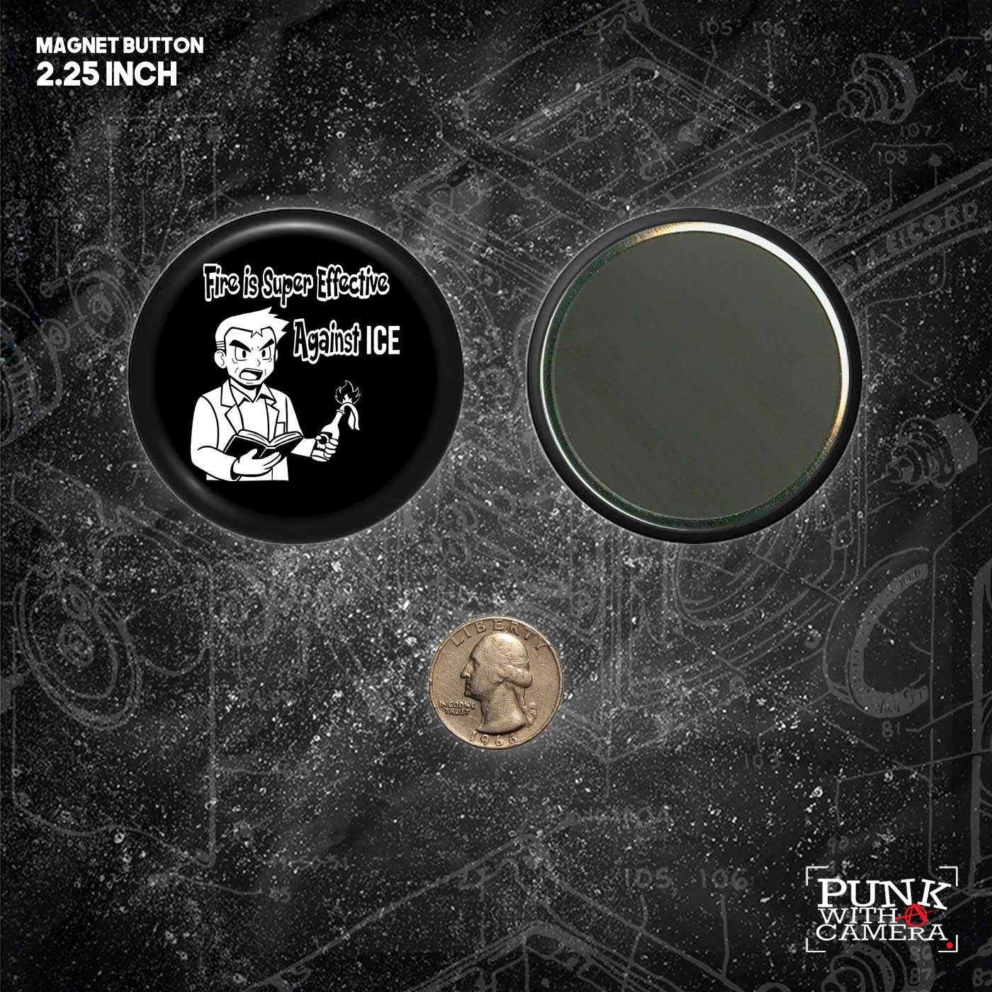 Fire Is Super Effective Against Ice  - Buttons (1, 1.25 1.5, & 2.25 Inch)