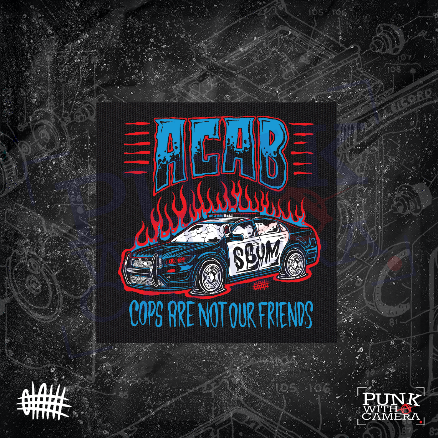 Cops Are Not Our Friends - Olafh Ace - Backpatch