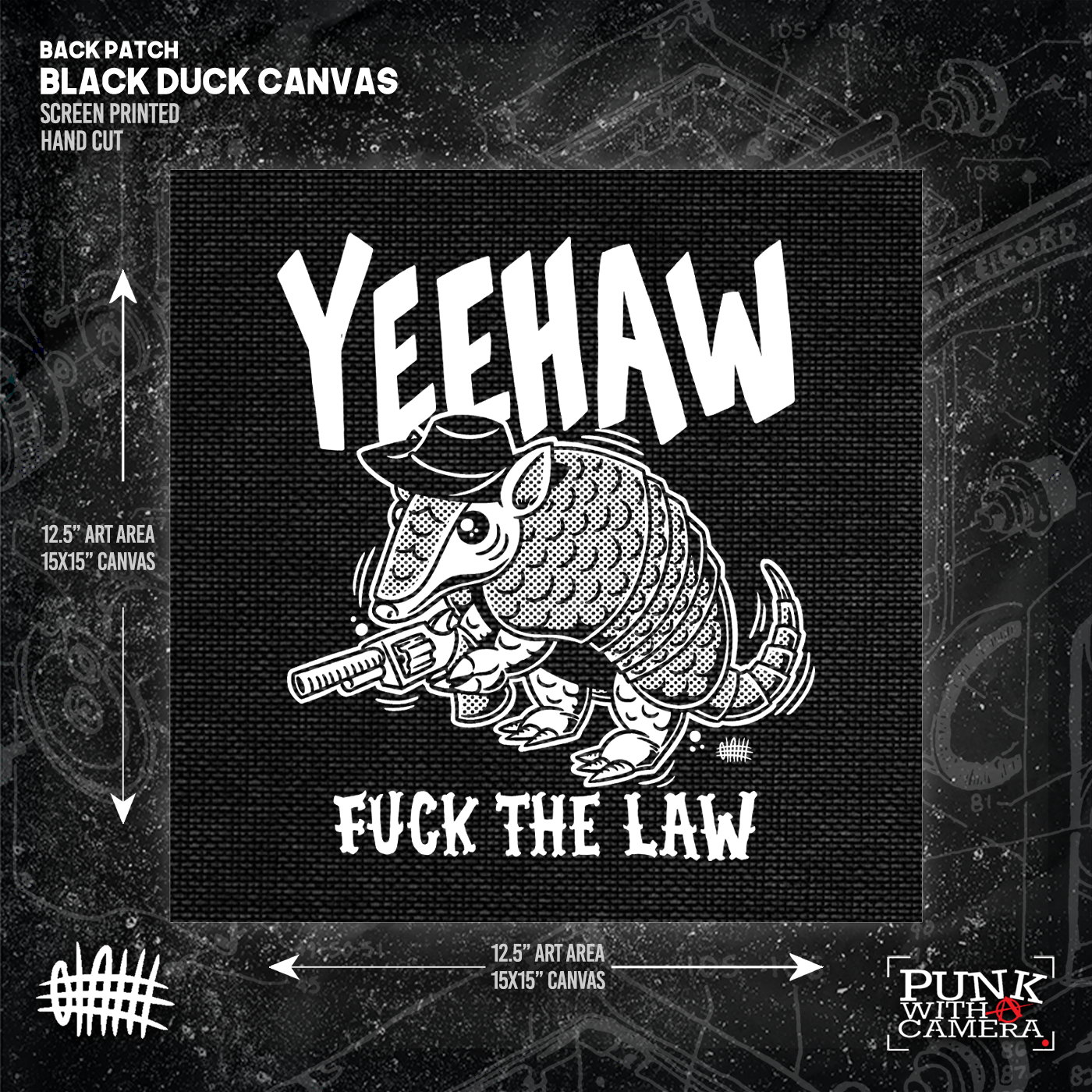 Yeehaw Fuck The Law Gun - Backpatch