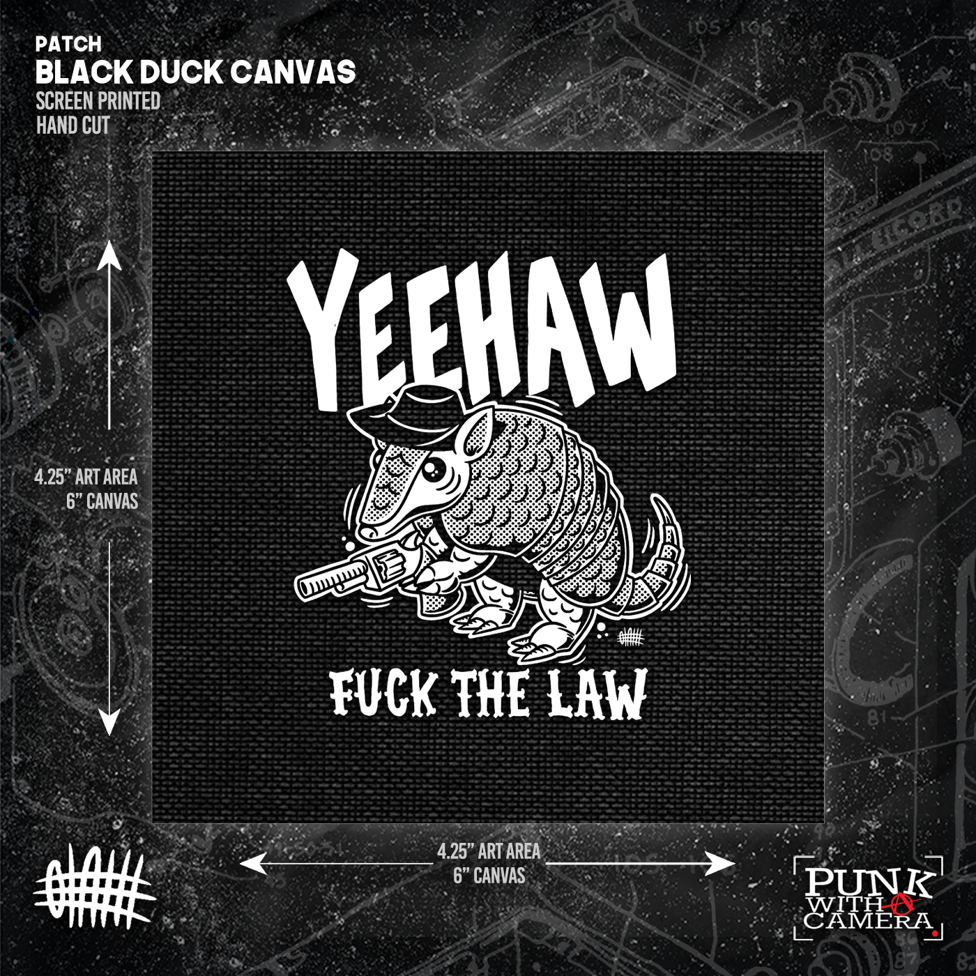 Yeehaw Fuck The Law - Gun - Patch (6x6)