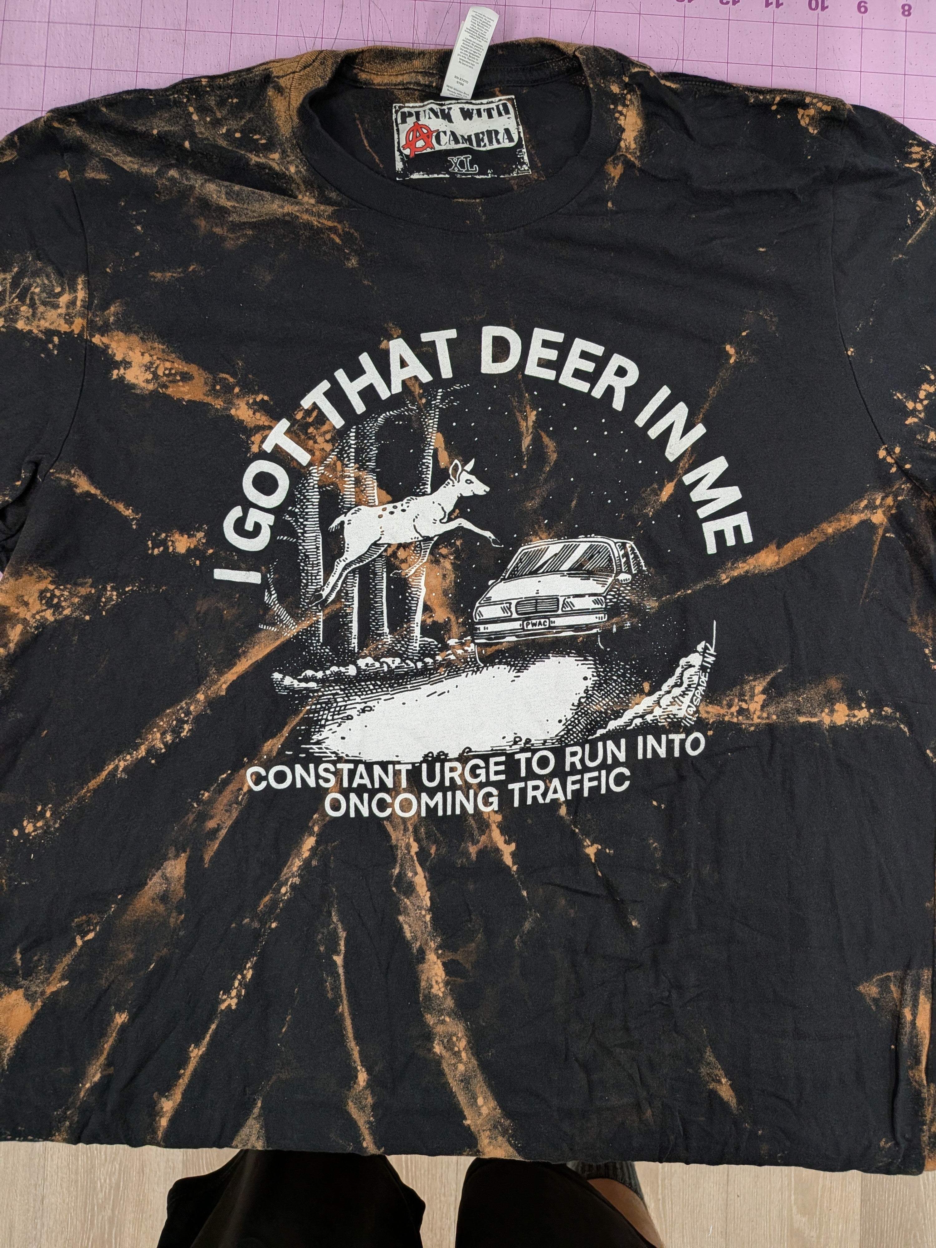 Deer in me - XL - Discounted Bleached Shirt
