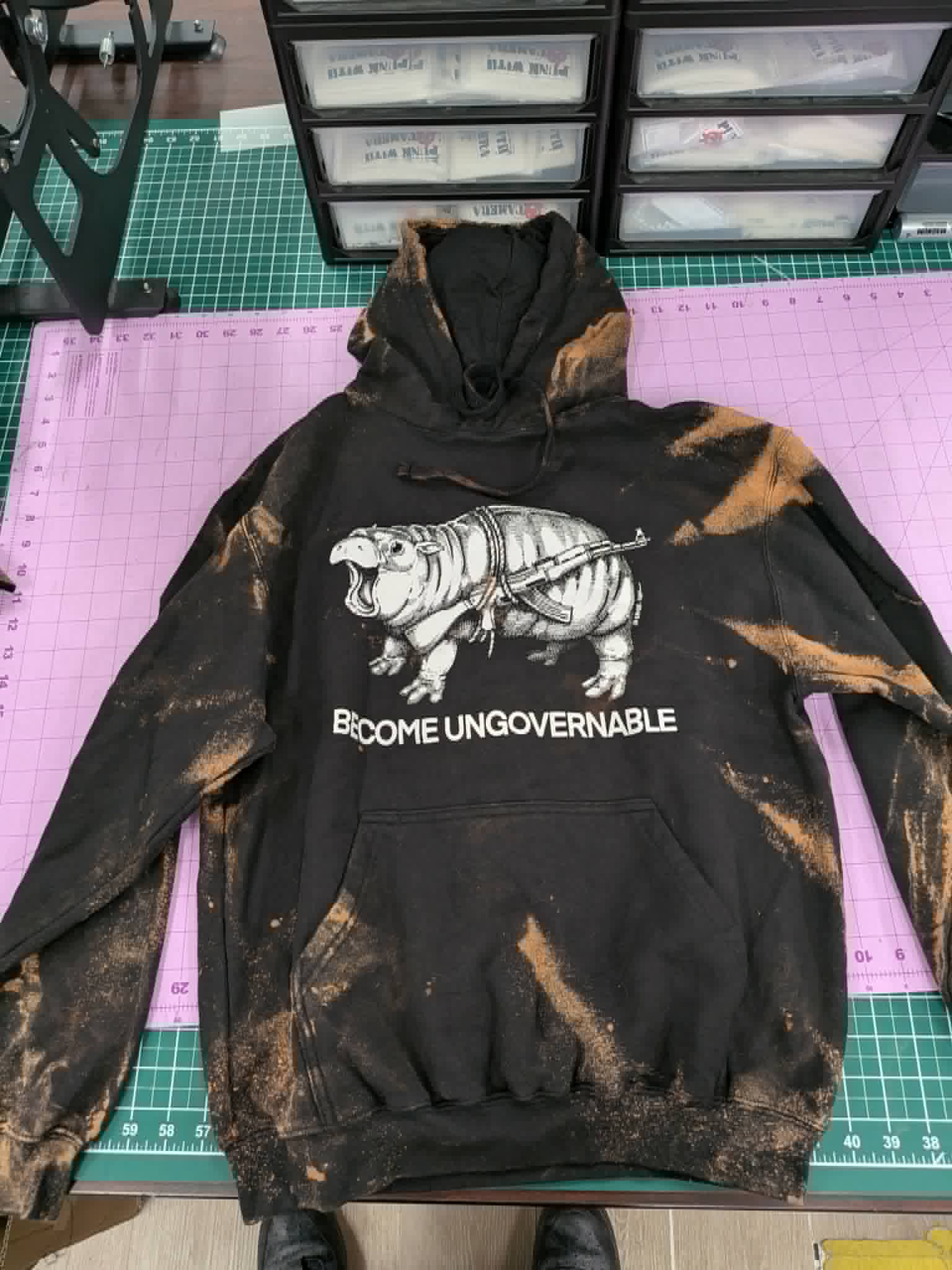 Moo Dang - M - Bleached Hoodie
