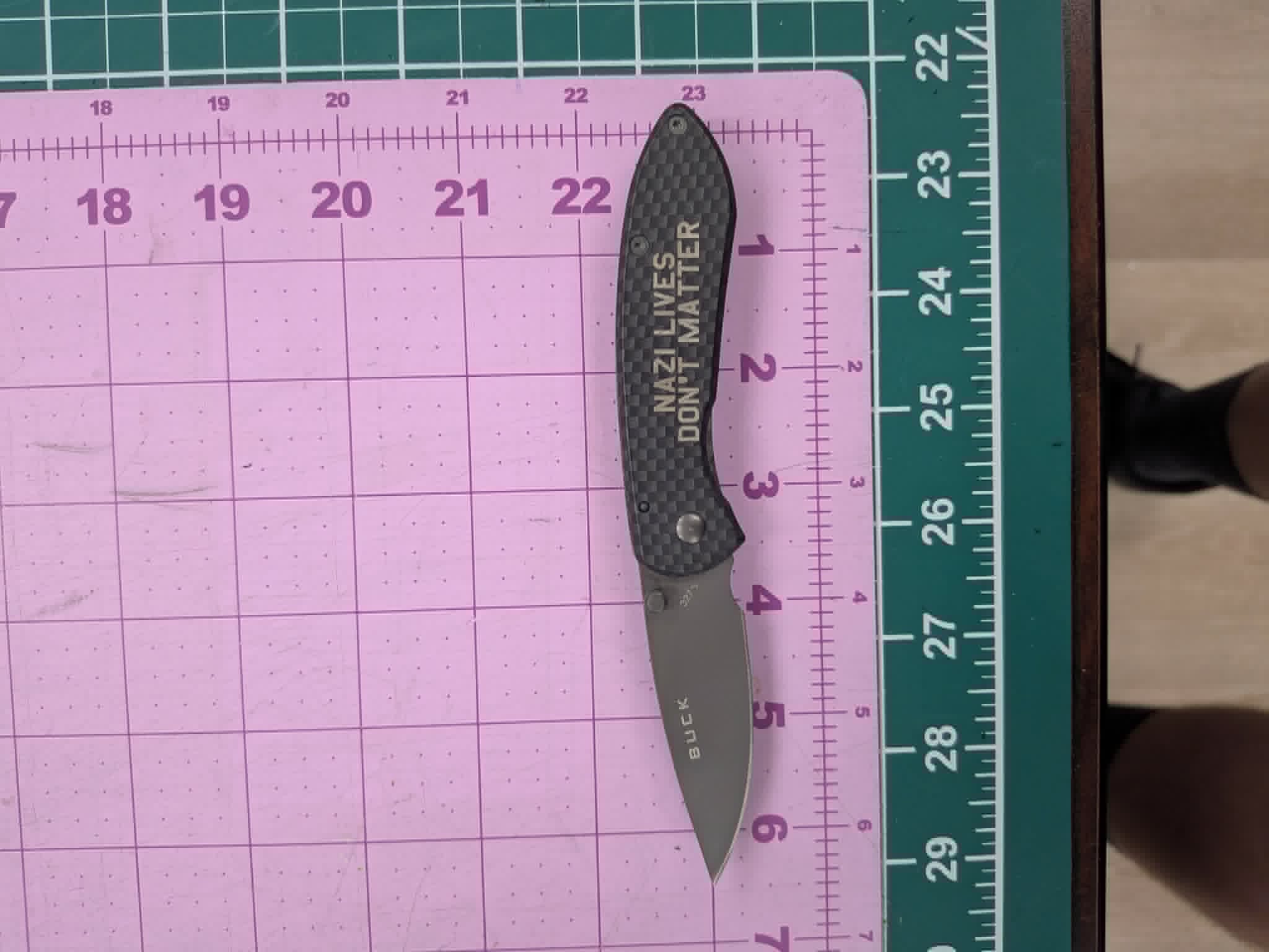 Buck Nobelman 327 - Laser Engraved