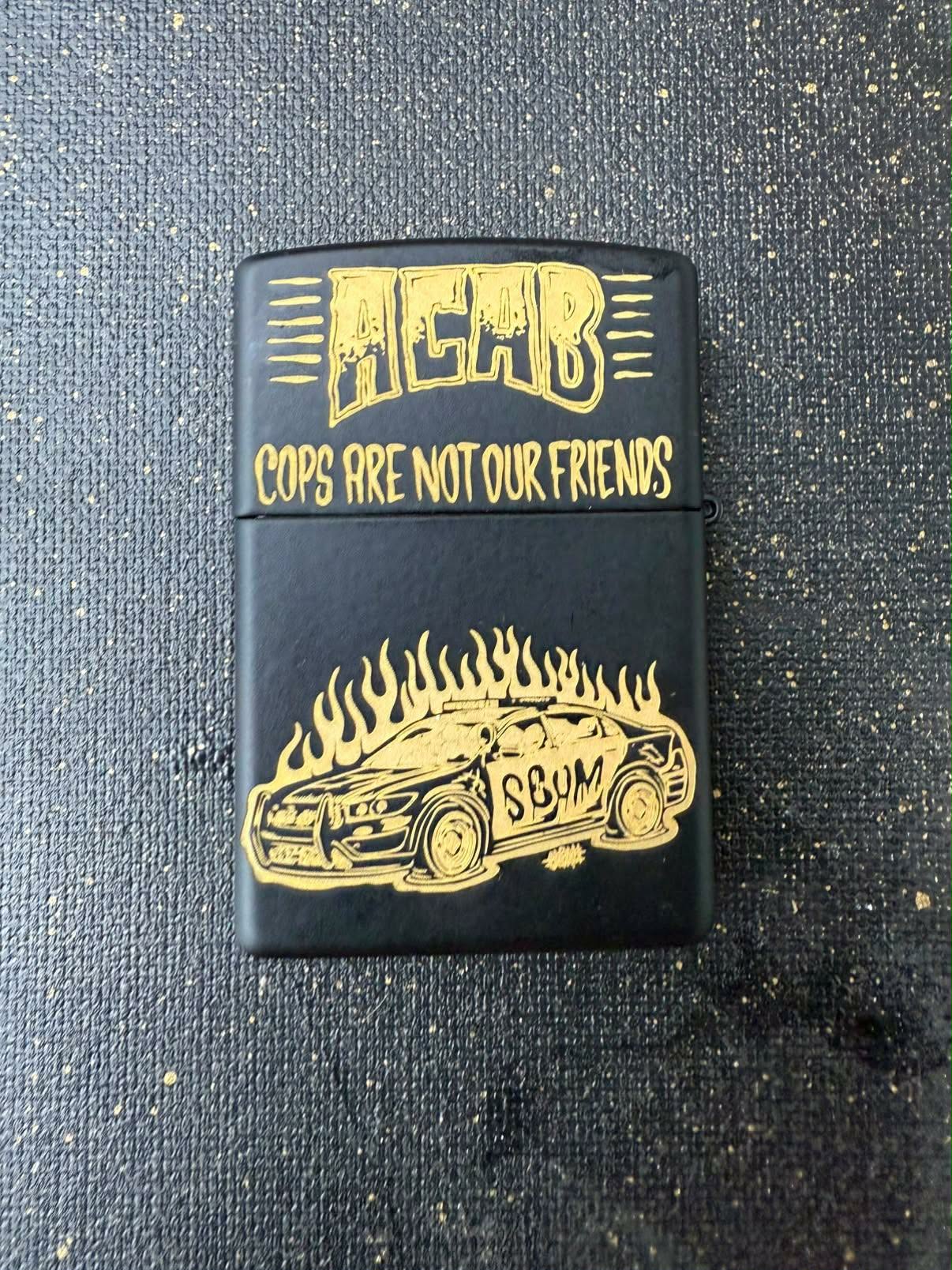 Cops are Not Our Friends -  Engraved Zippo Lighter