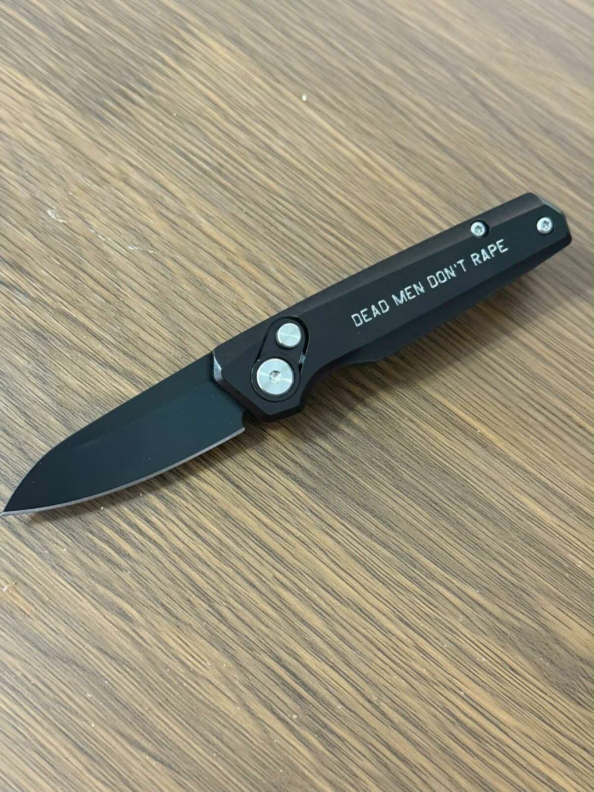 Dead Men Don't Rape - Engraved 2.5 Inch Knife