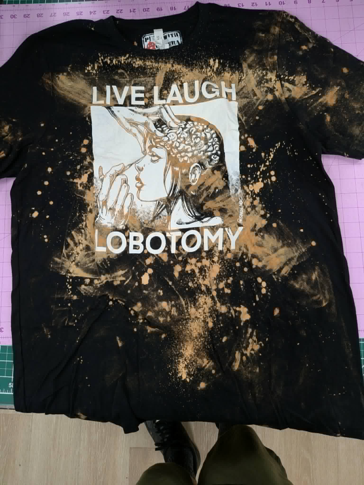 Live Laugh Lobotomy - XL - Bleached T-Shirt