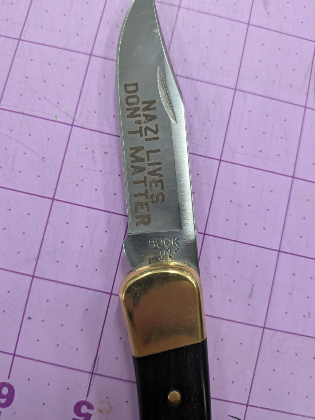 Buck 110 Hunter - Lockback Pocket Knife - Laser Engraved
