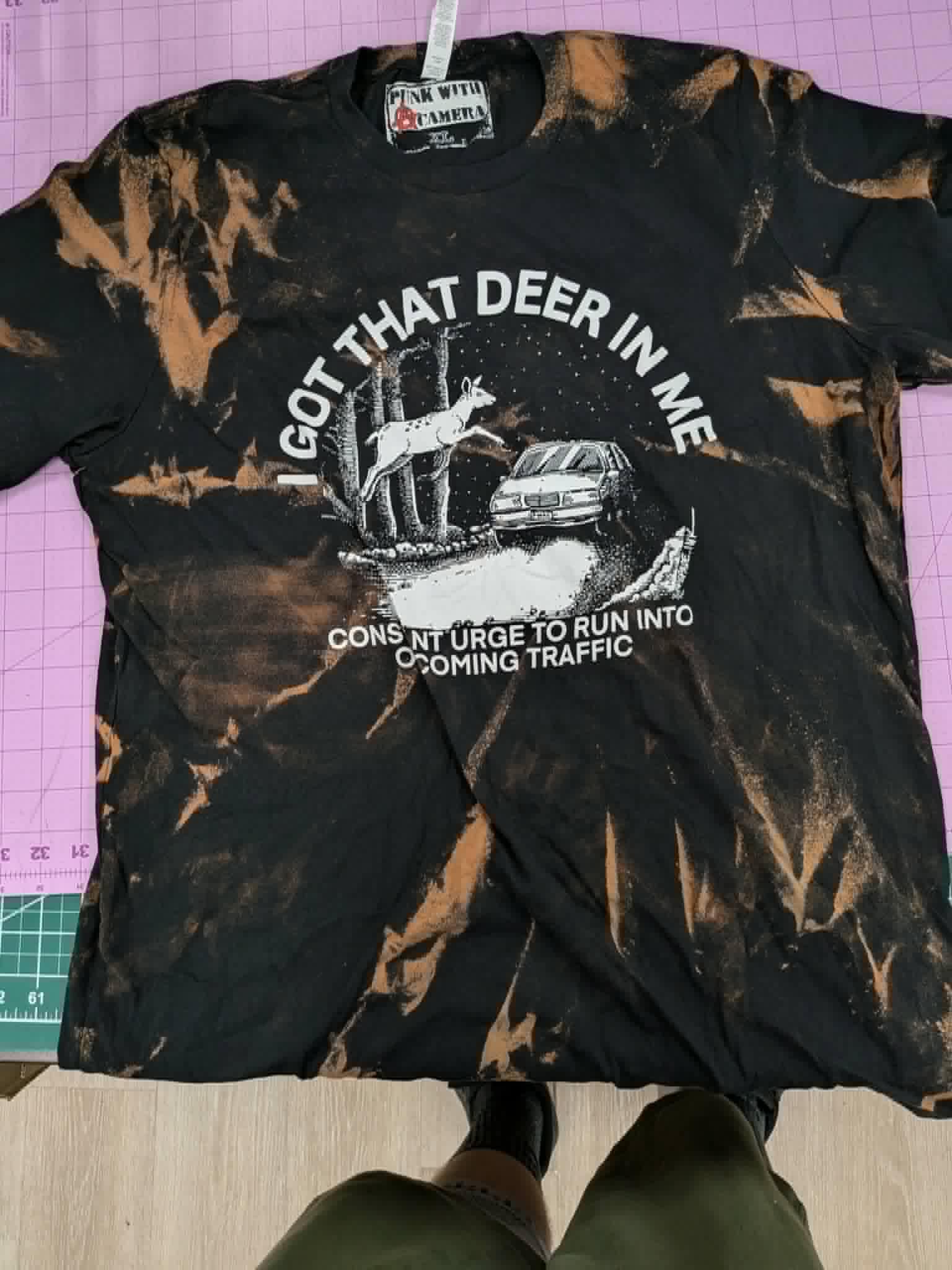 Deer In Me - XL - Bleached T-Shirt