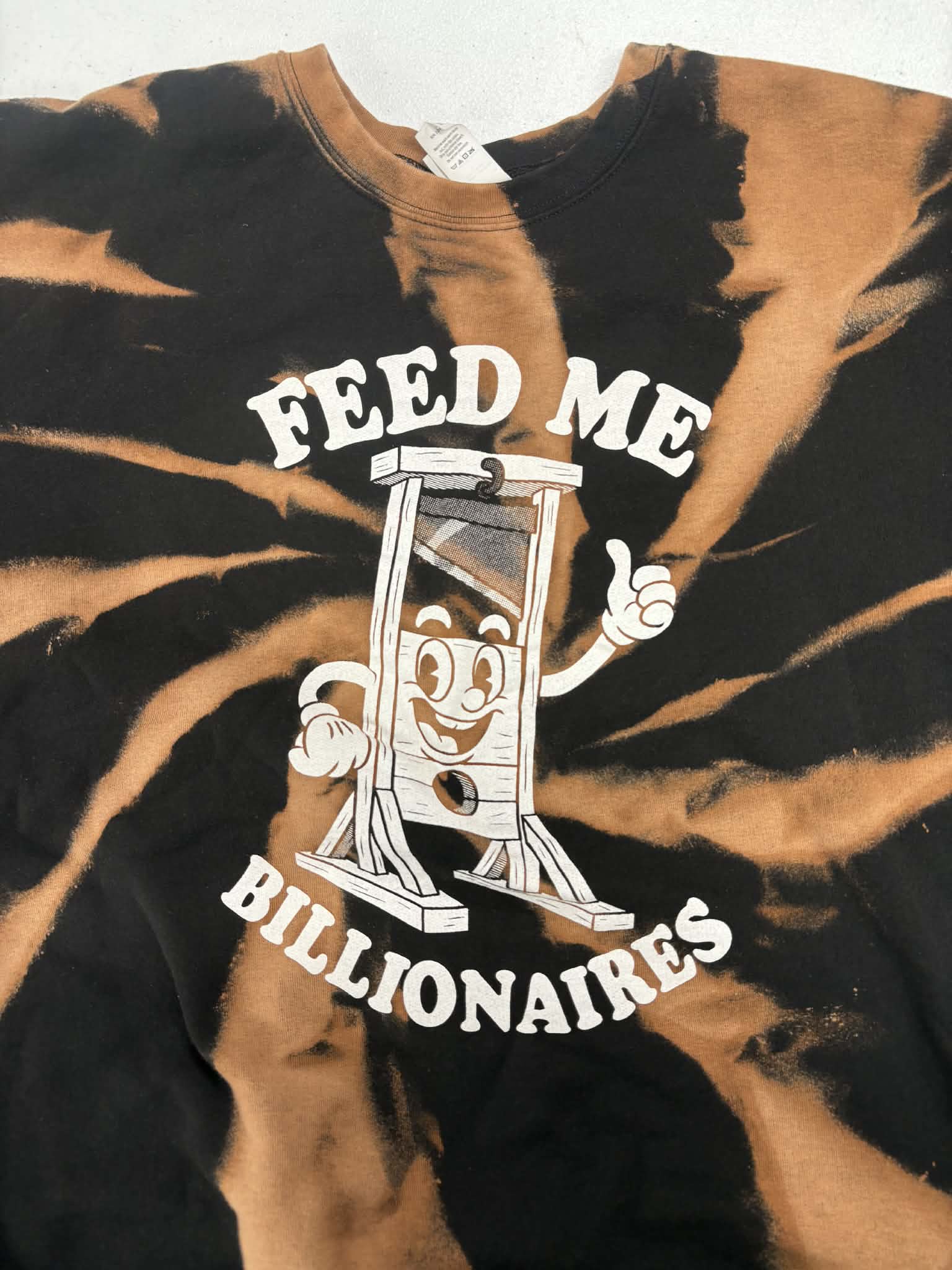 Feed Me Billionaires - M - Discounted Bleached Sweater