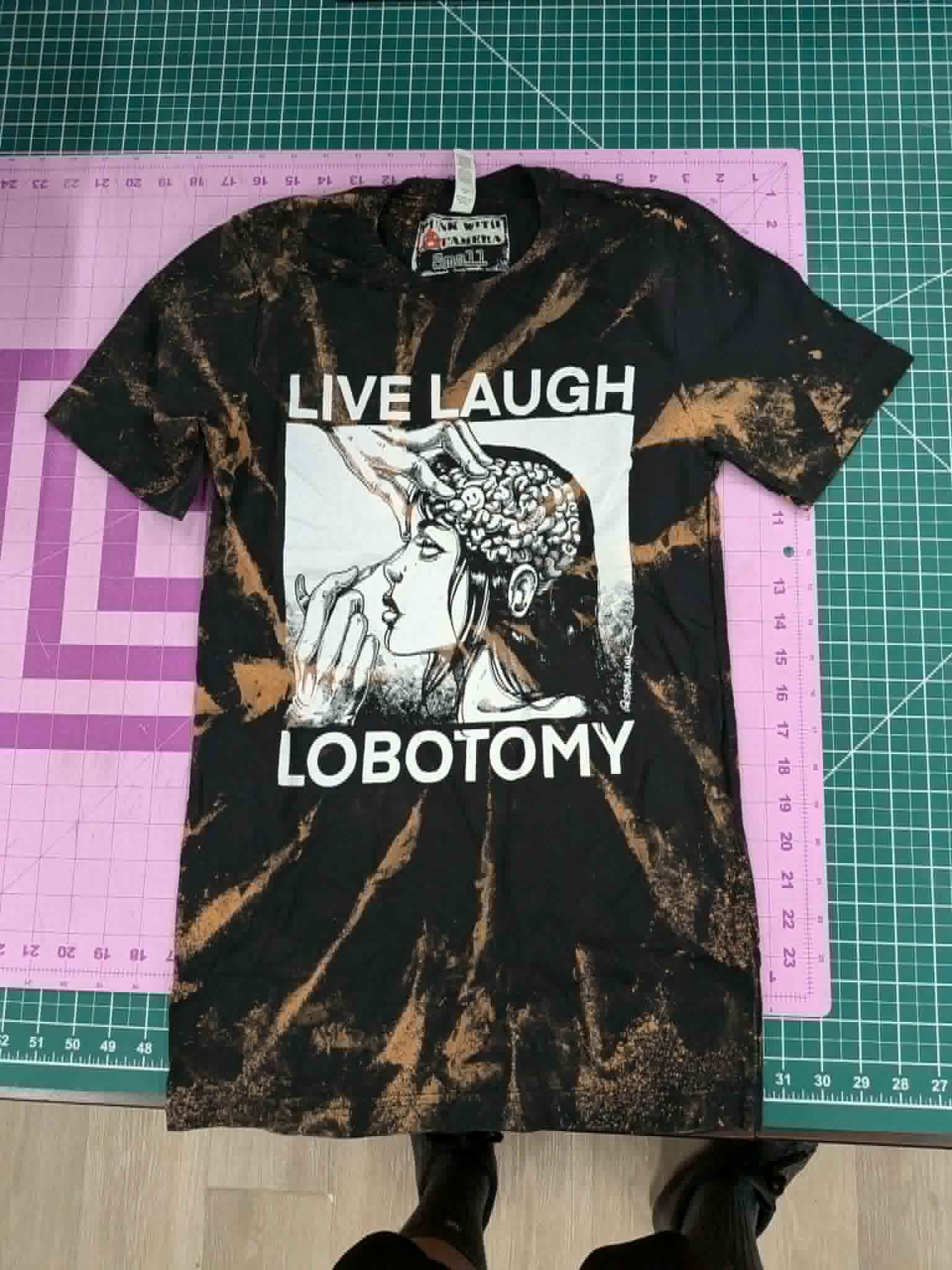 Live Laugh Lobotomy - S - Bleached T-Shirt